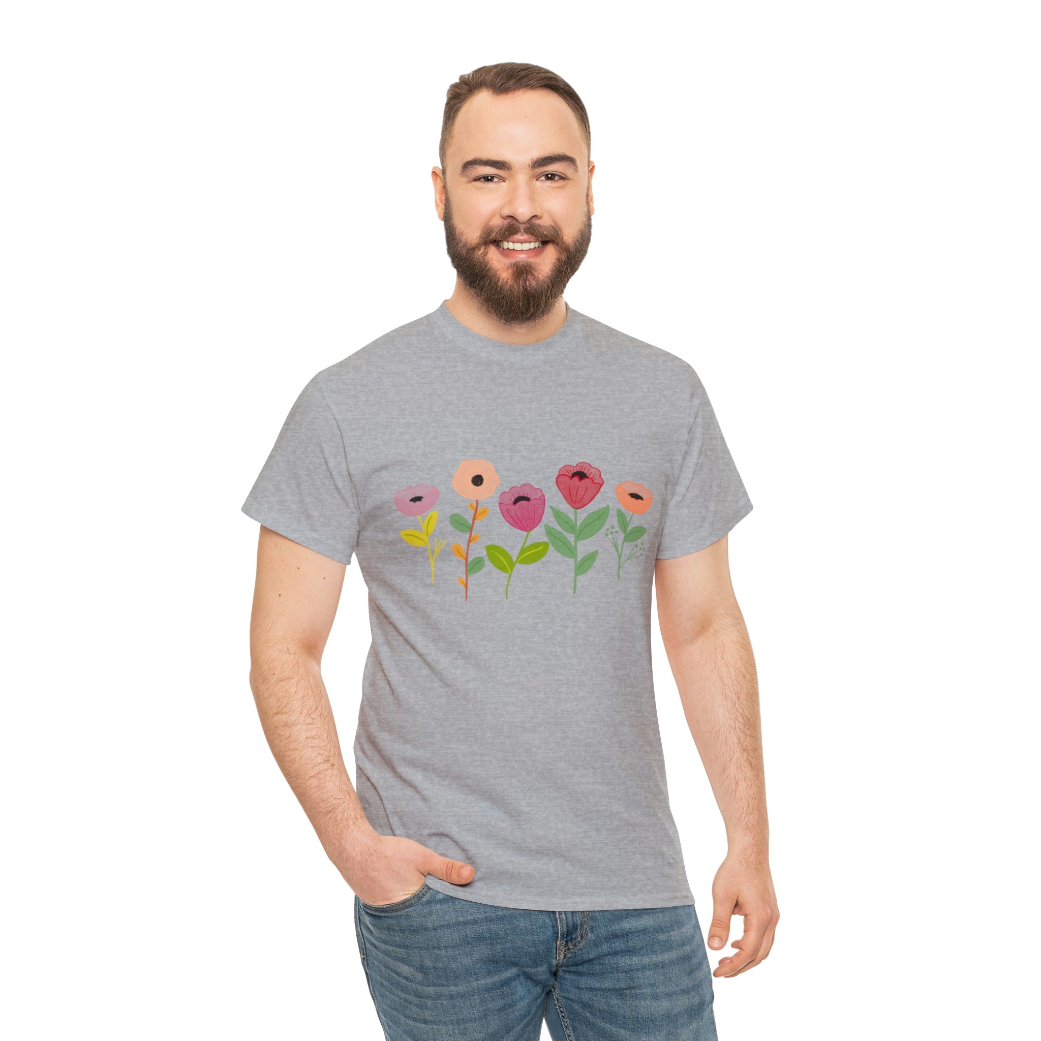 Spring Flowers Unisex Heavy Cotton Tee