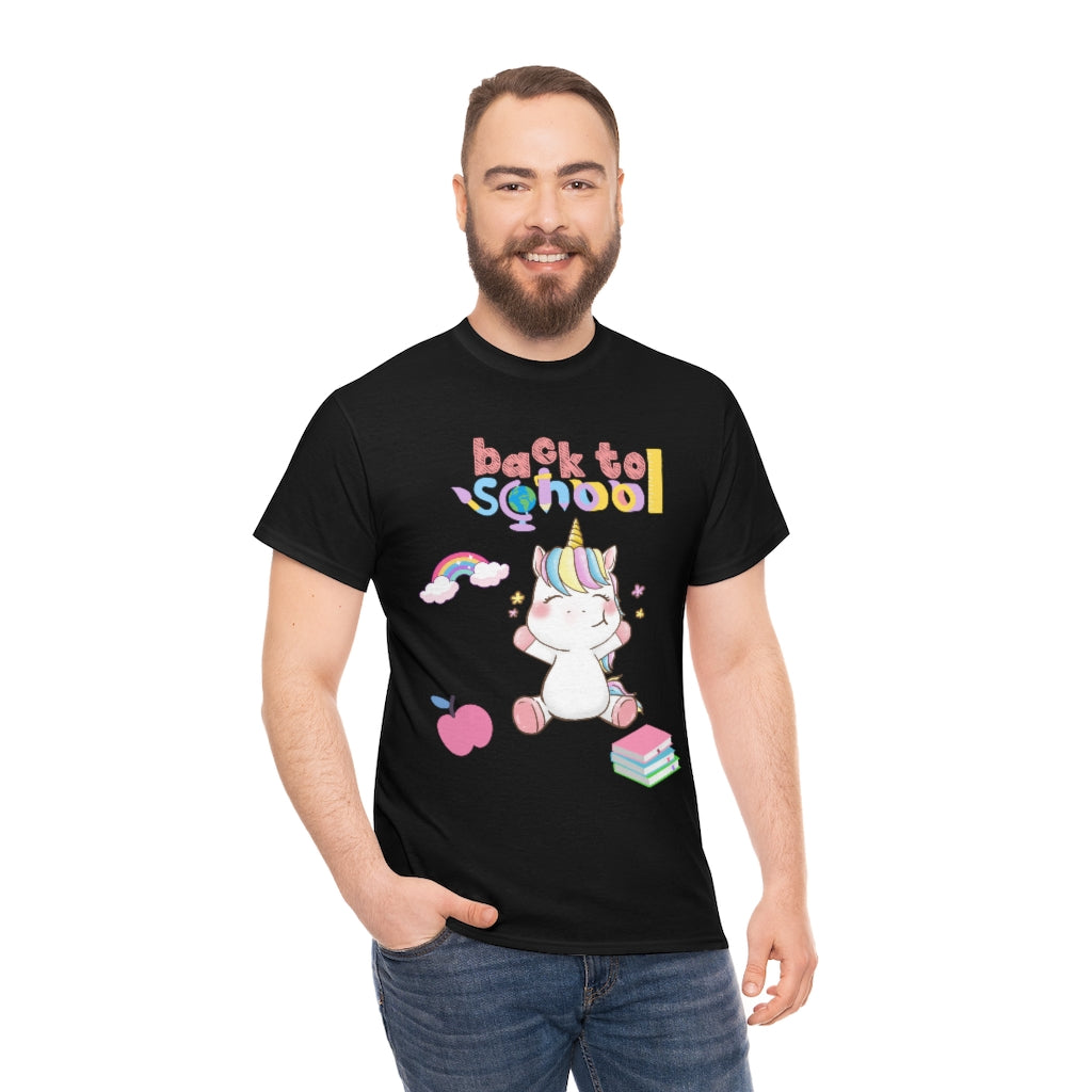 Back to School Unicorn Unisex Heavy Cotton Tee