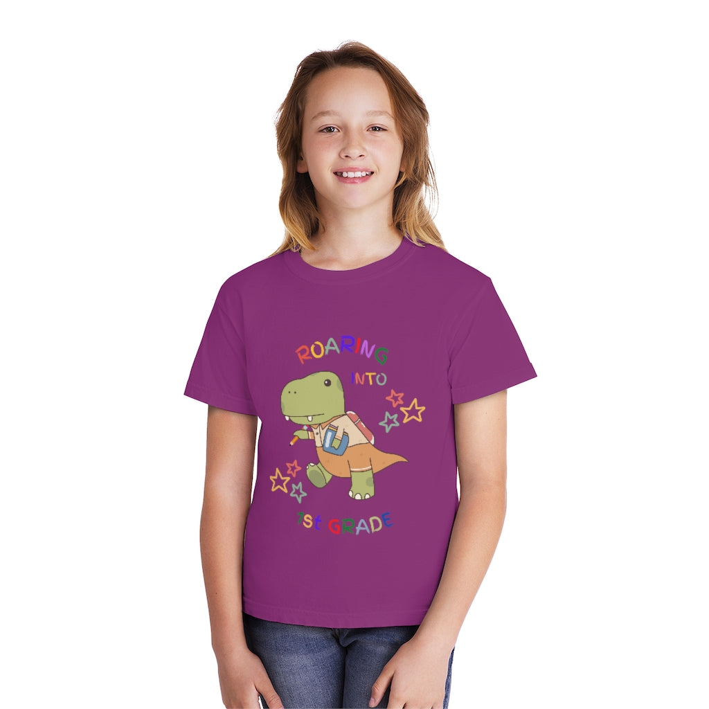 Roaring Into 1st Grade Youth Midweight Tee