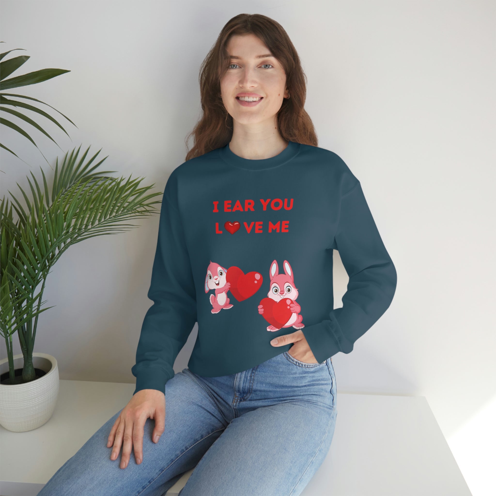 I Ear You Love Me Unisex Heavy Blend™ Crewneck Sweatshirt