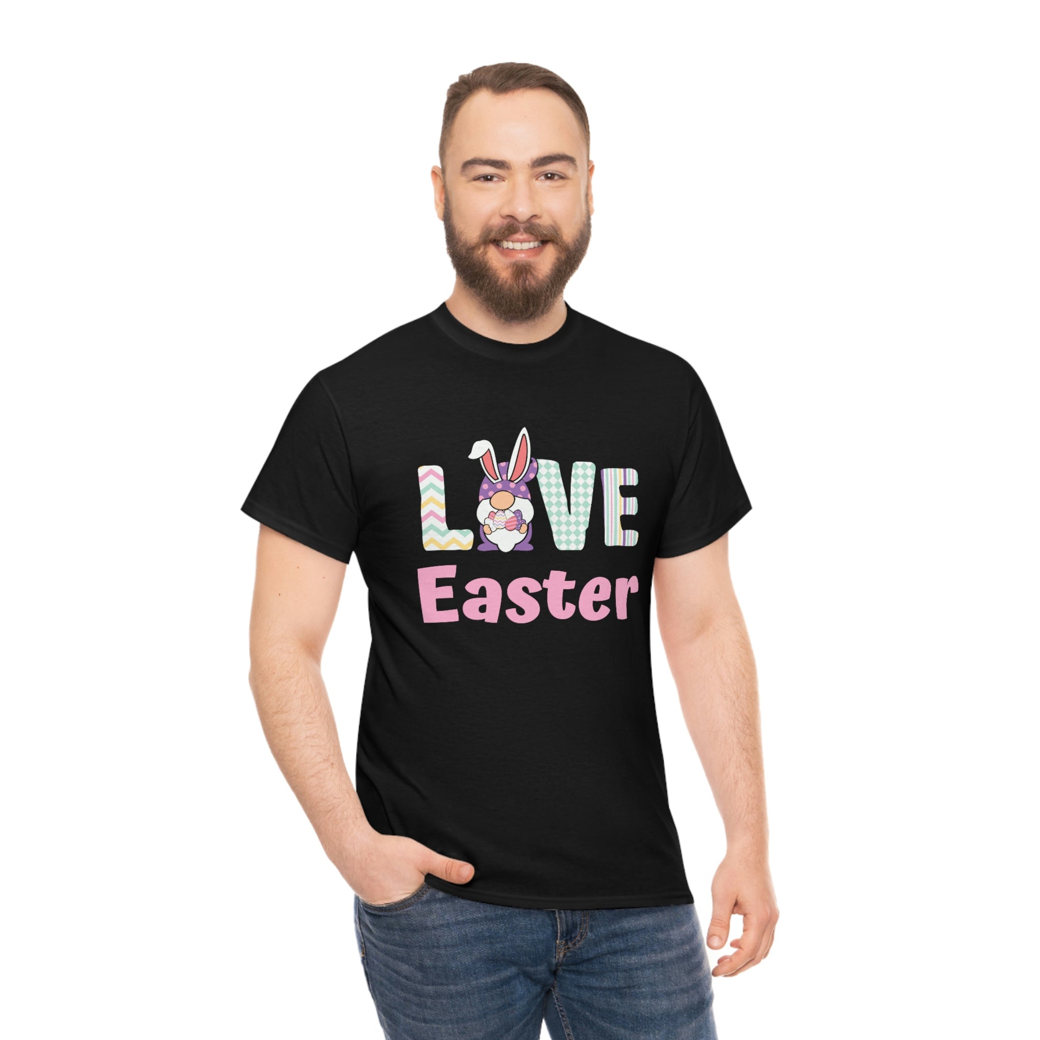 Gnome Love Easter Unisex Heavy Cotton Tee