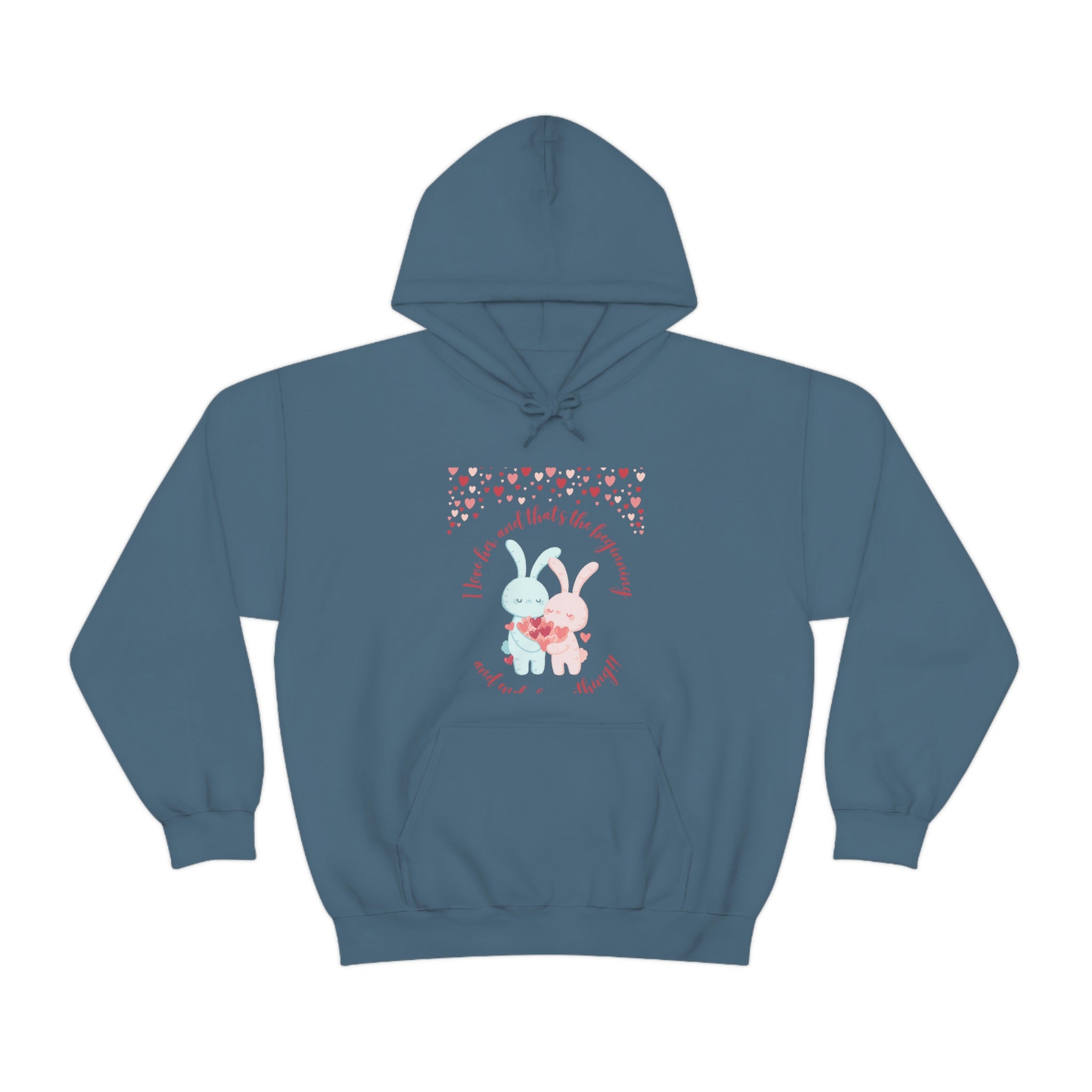 The I Love Her U & Me Unisex Heavy Blend™ Hooded Sweatshirt