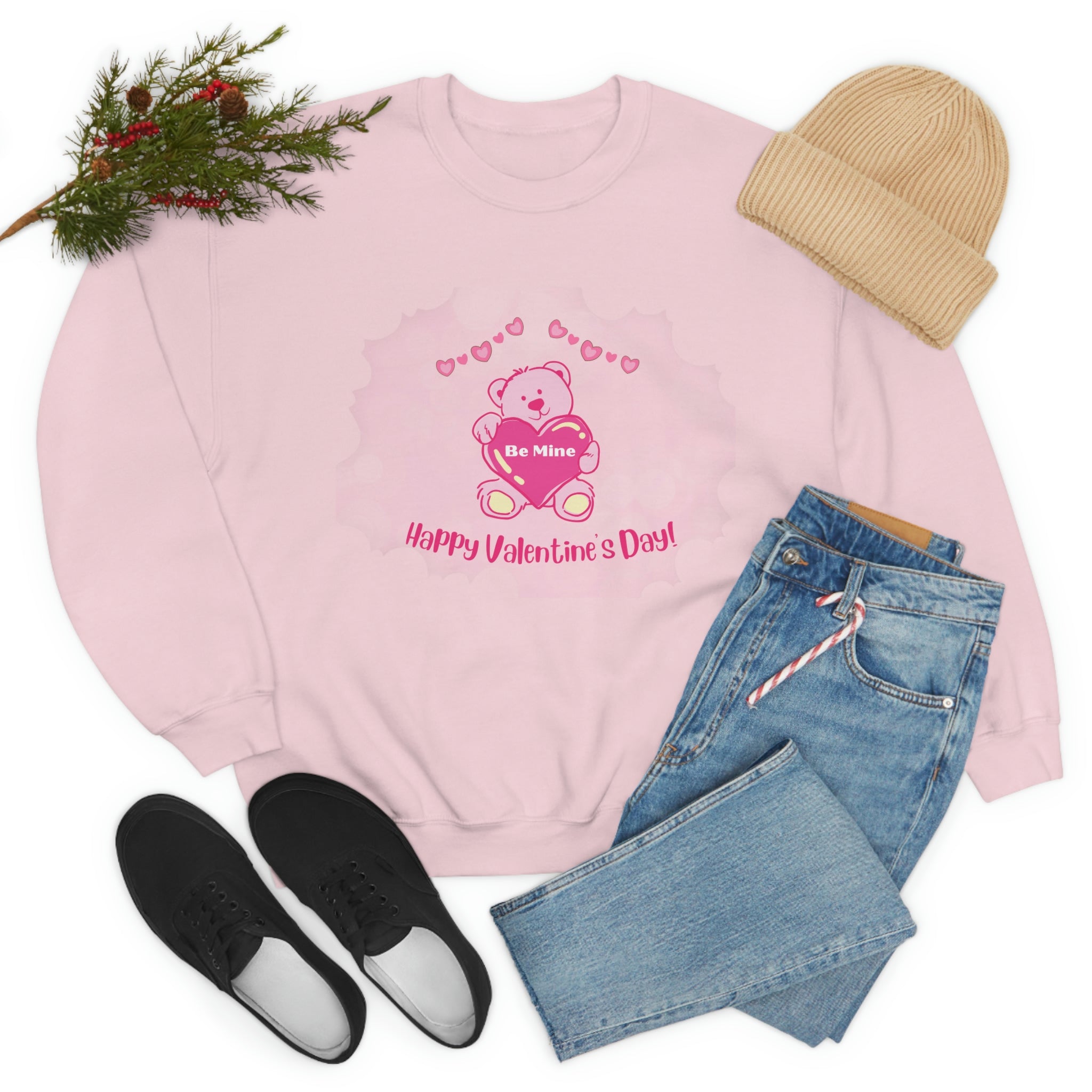 Happy Valentine's Day Be Mine Unisex Heavy Blend™ Crewneck Sweatshirt