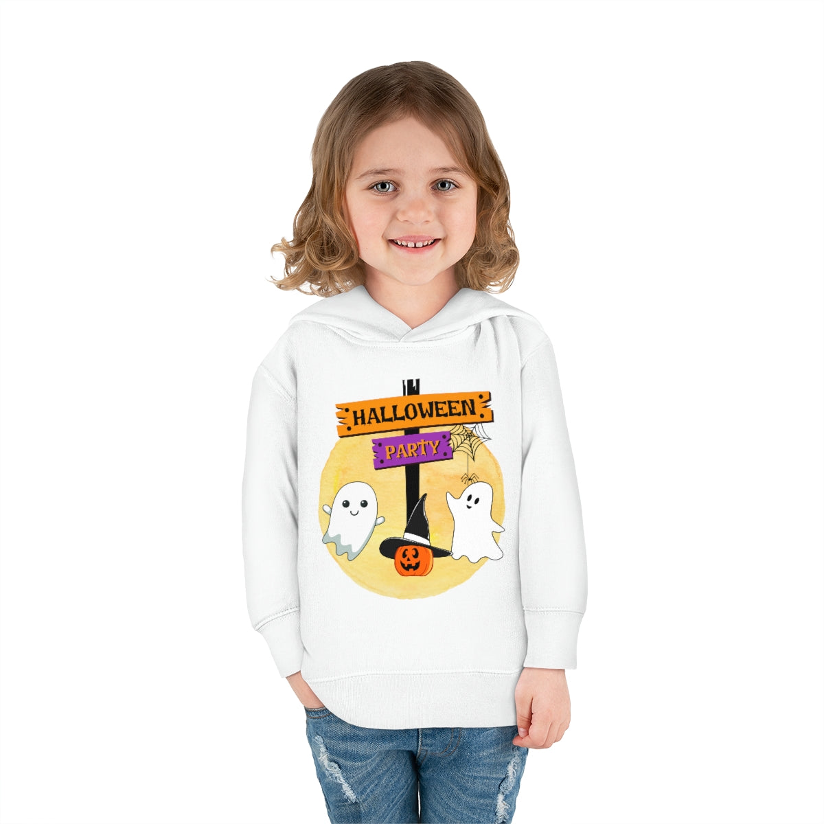 Halloween Party Toddler Pullover Fleece Hoodie