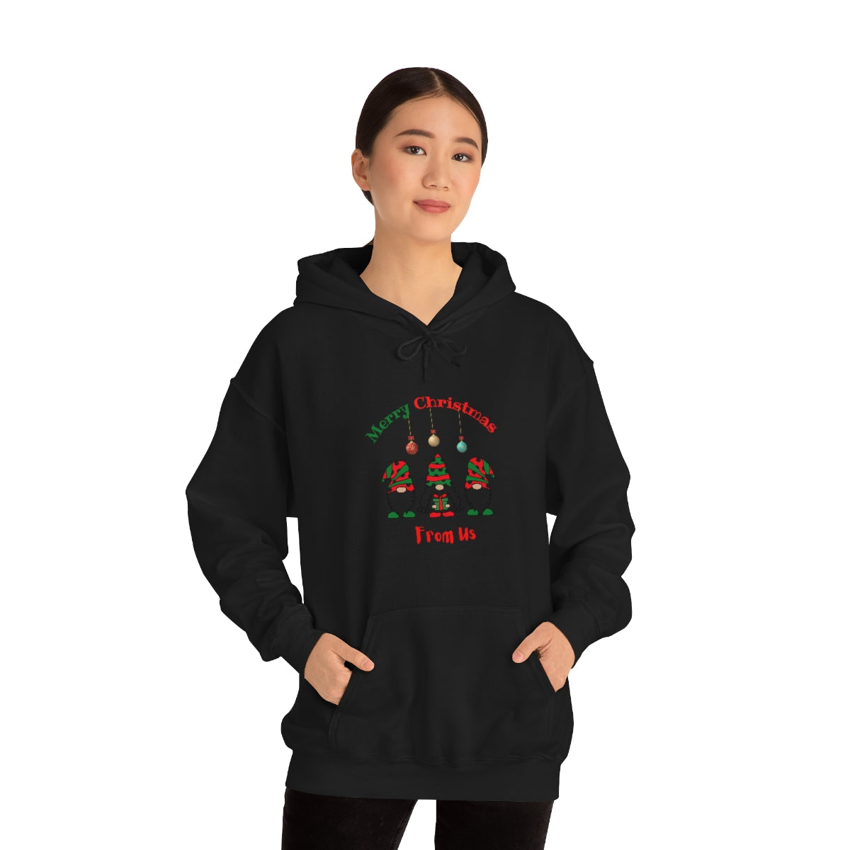 Gnomes Merry Christmas  Unisex Heavy Blend™ Hooded Sweatshirt