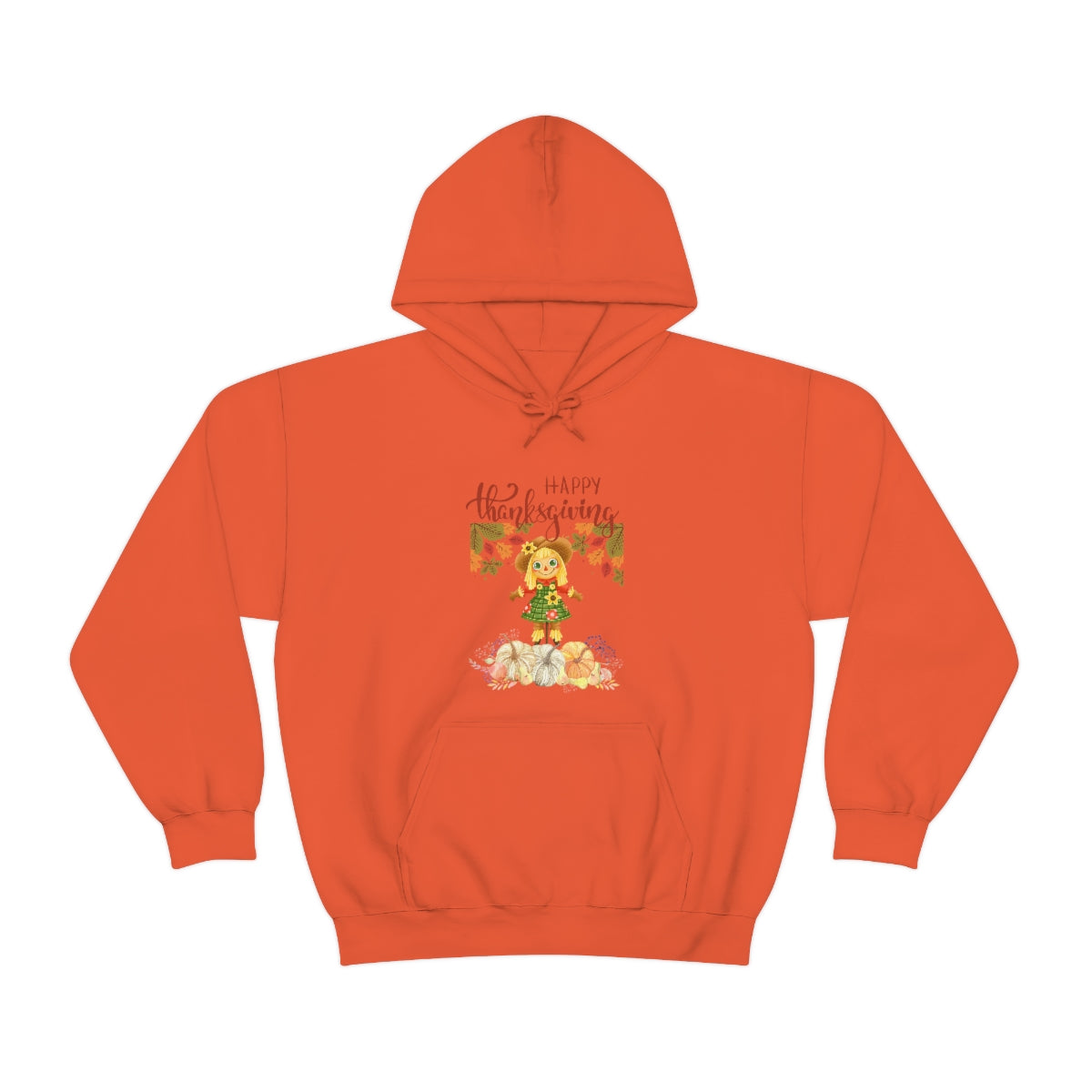 Scarecrow Happy Thanksgiving Unisex Heavy Blend™ Hooded Sweatshirt