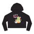 Gnome Happy Spring Women’s Cropped Hooded Sweatshirt