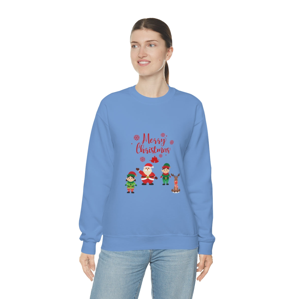 Merry Christmas From Santa & Helpers Unisex Heavy Blend™ Crewneck Sweatshirt