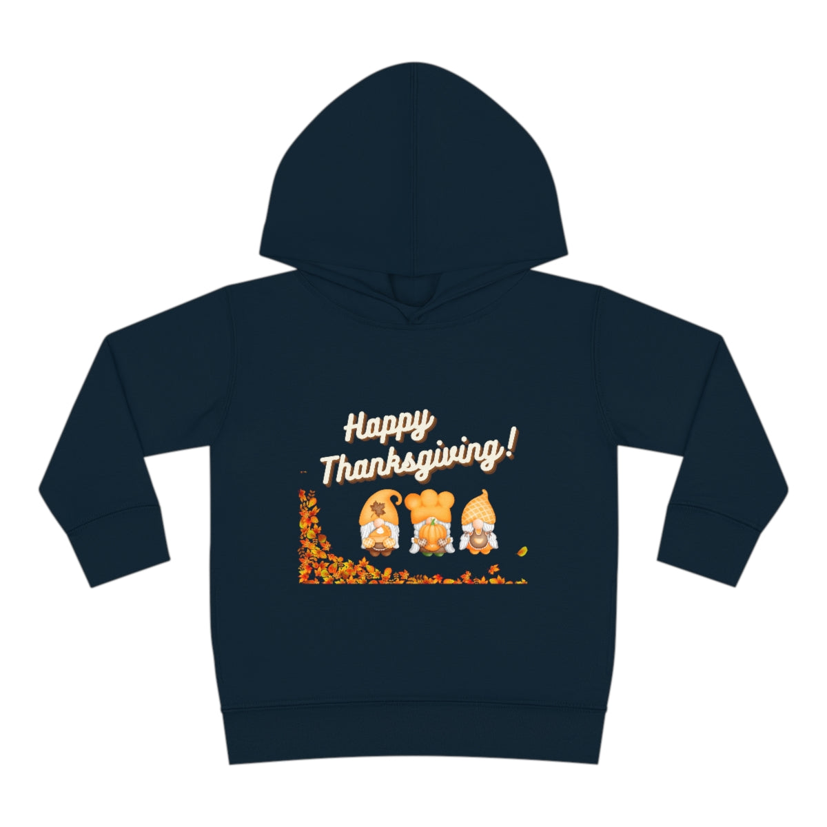 Happy Thanksgiving Gnome Toddler Pullover Fleece Hoodie