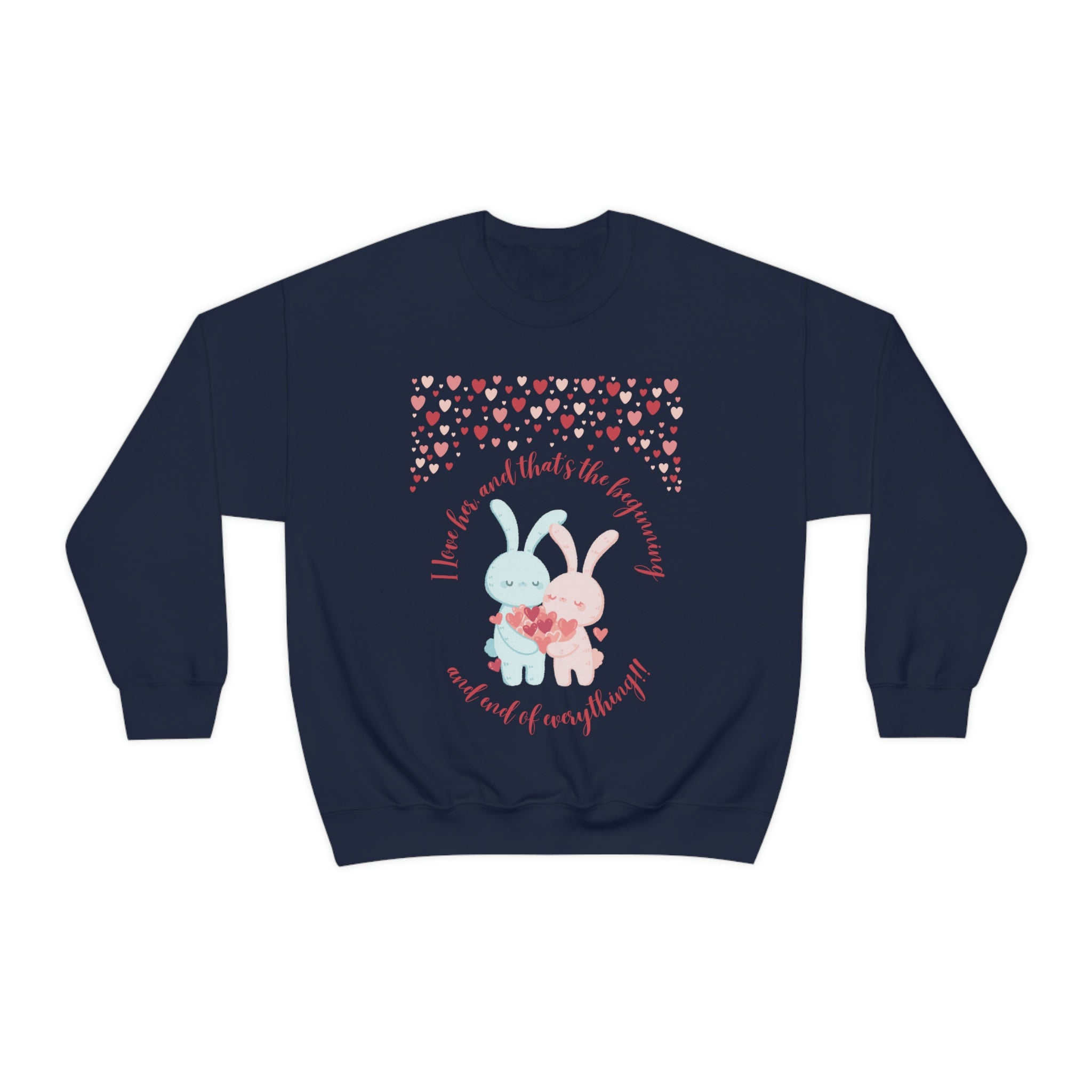 The I Love Her U & Me Unisex Heavy Blend™ Crewneck Sweatshirt