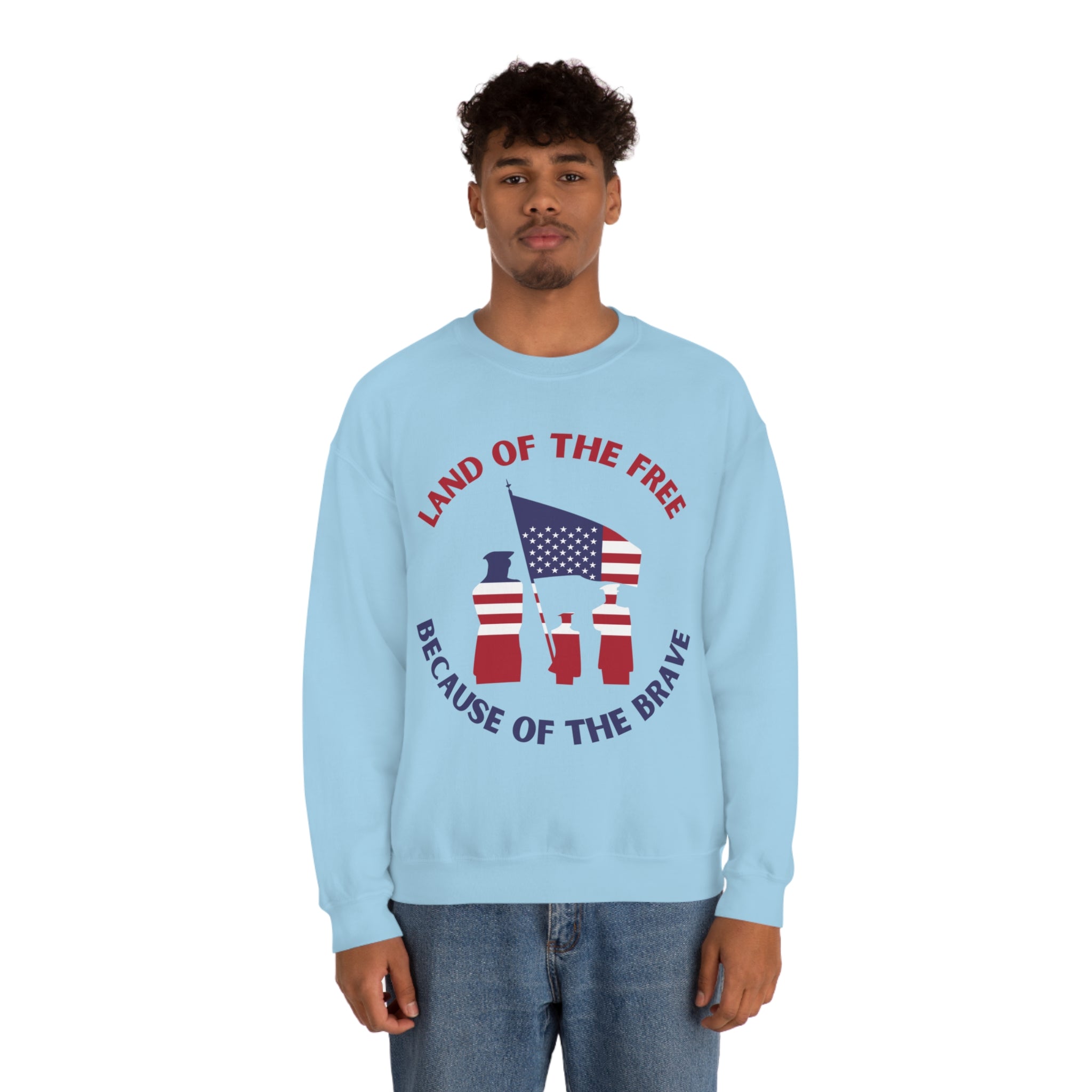 Memorial Day Land Of The Free Unisex Heavy Blend™ Crewneck Sweatshirt