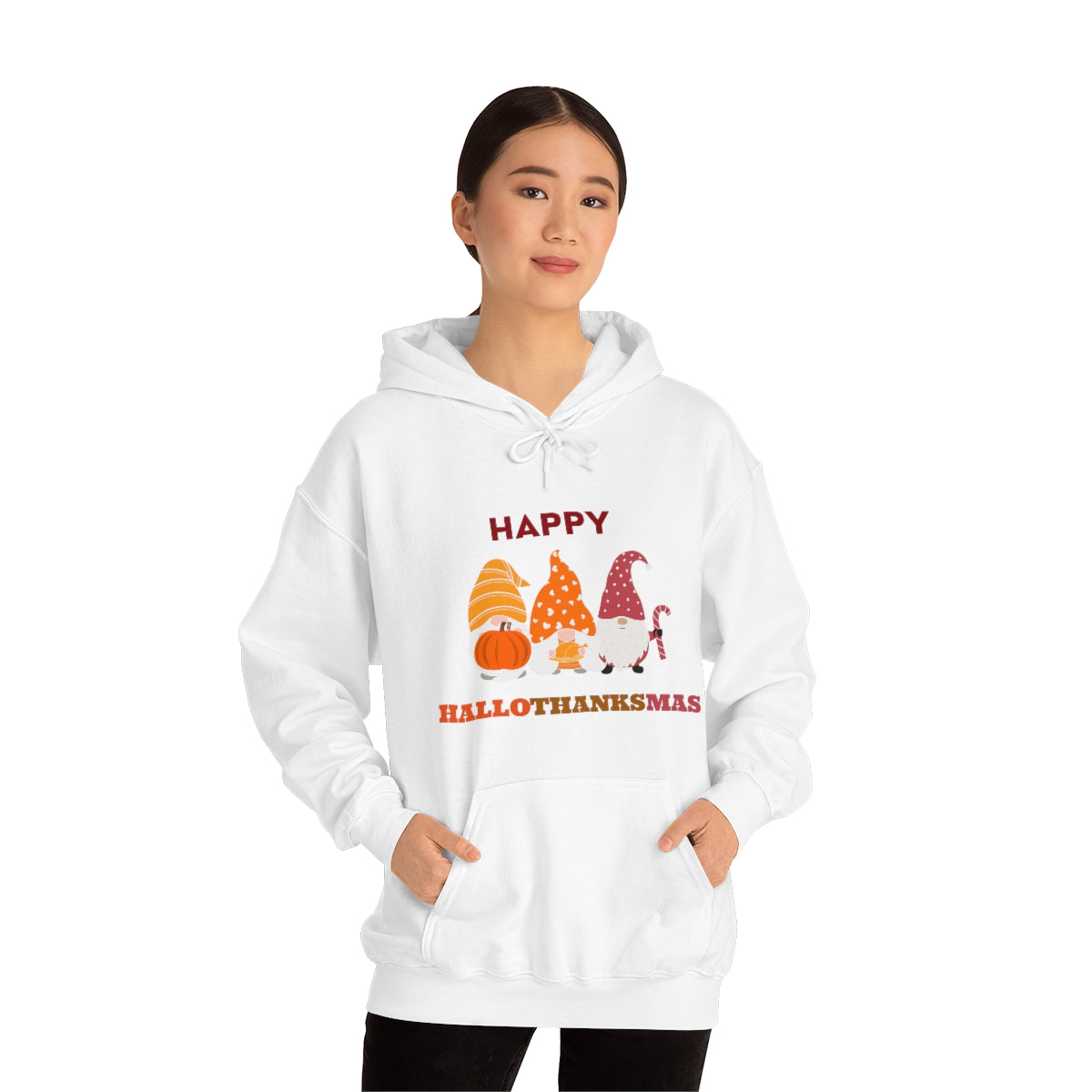 Happy Hallothanksmas Unisex Heavy Blend™ Hooded Sweatshirt