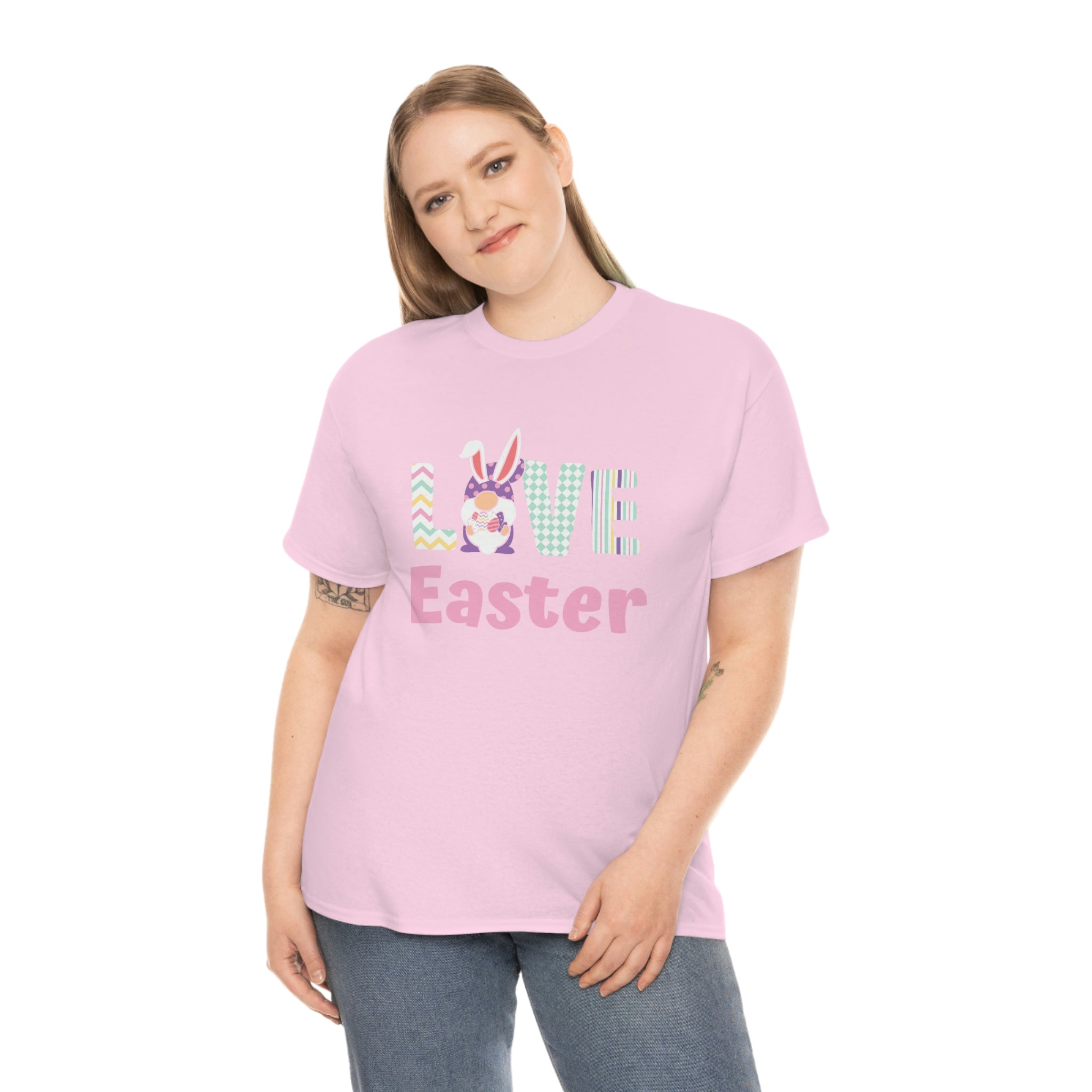 Gnome Love Easter Unisex Heavy Cotton Tee