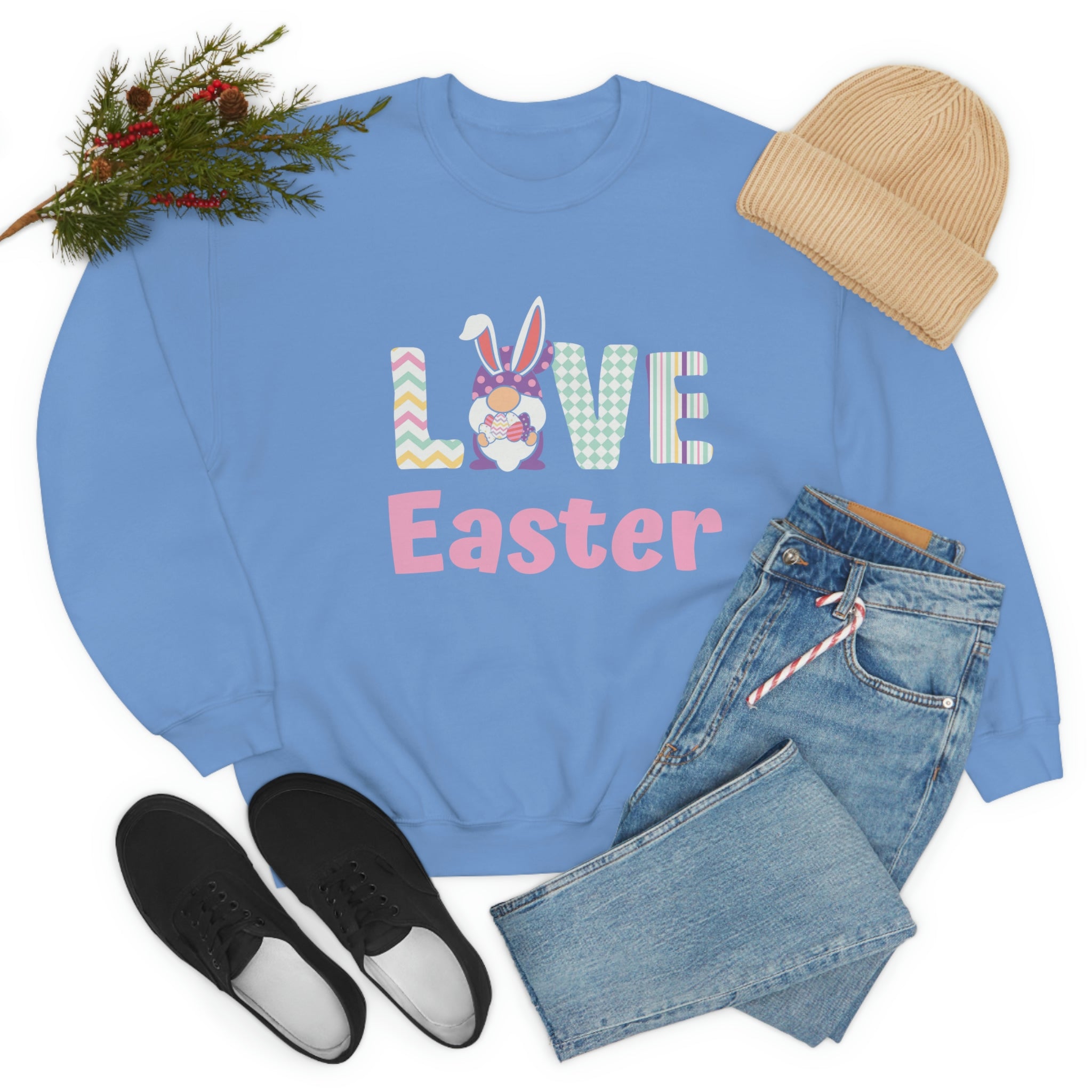 Gnome Love Easter Unisex Heavy Blend™ Crewneck Sweatshirt