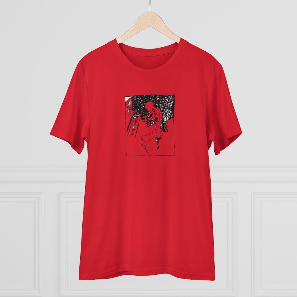 Skeleton Piano Player Organic Creator T-shirt - Unisex