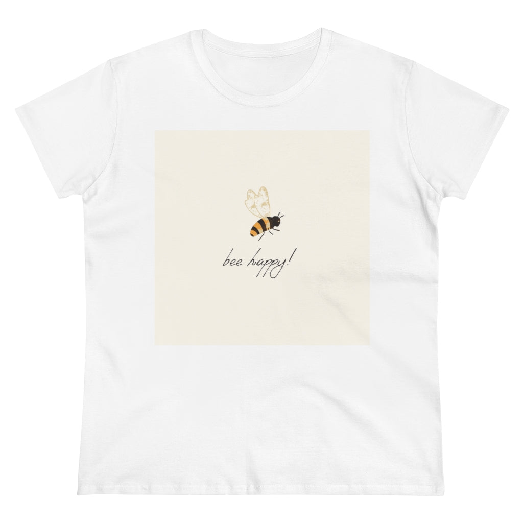 Bee Happy Women's Heavy Cotton Tee