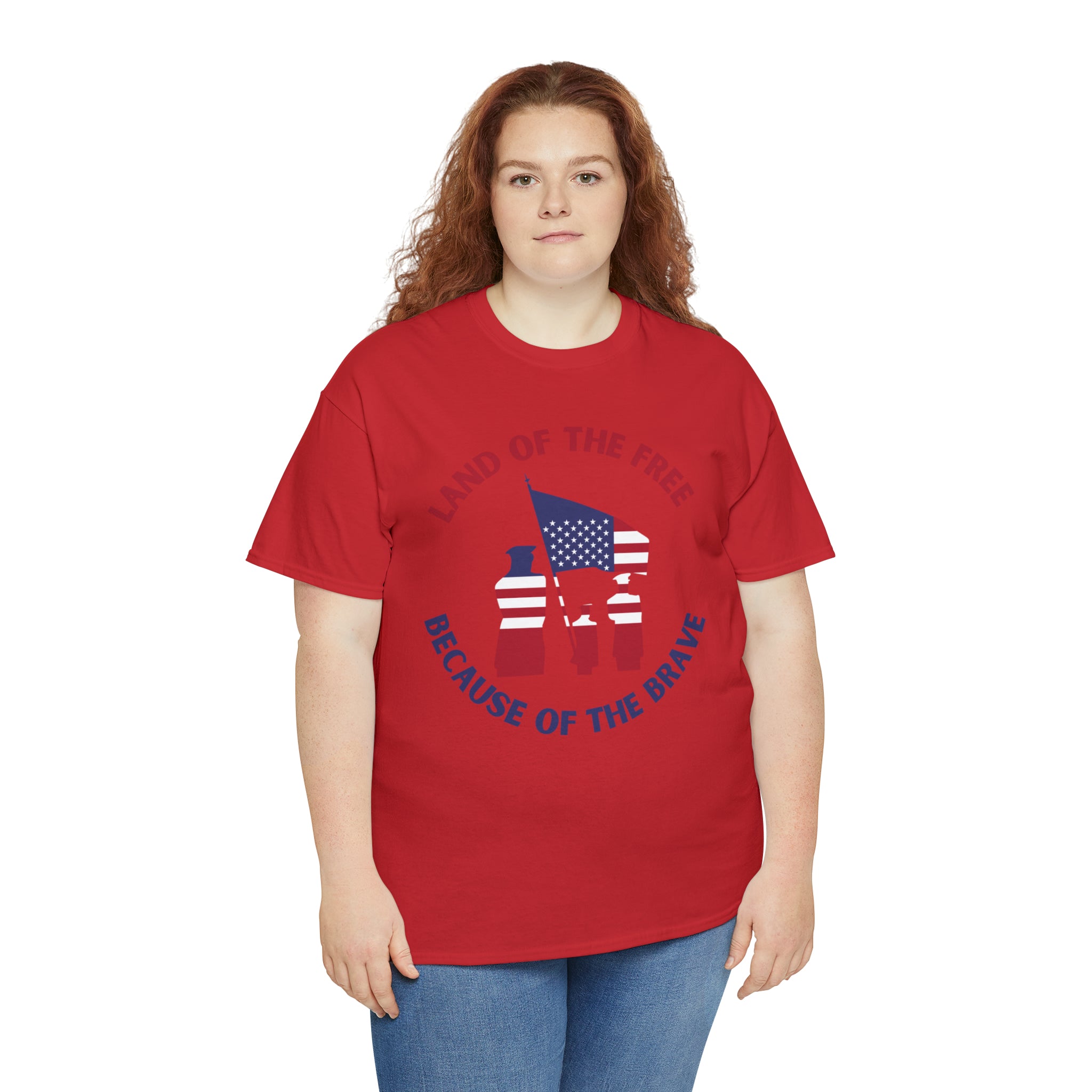 Memorial Day Land of The Free Unisex Heavy Cotton Tee