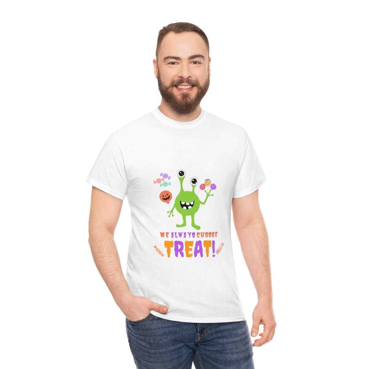 Me Always Choose Treat Unisex Heavy Cotton Tee