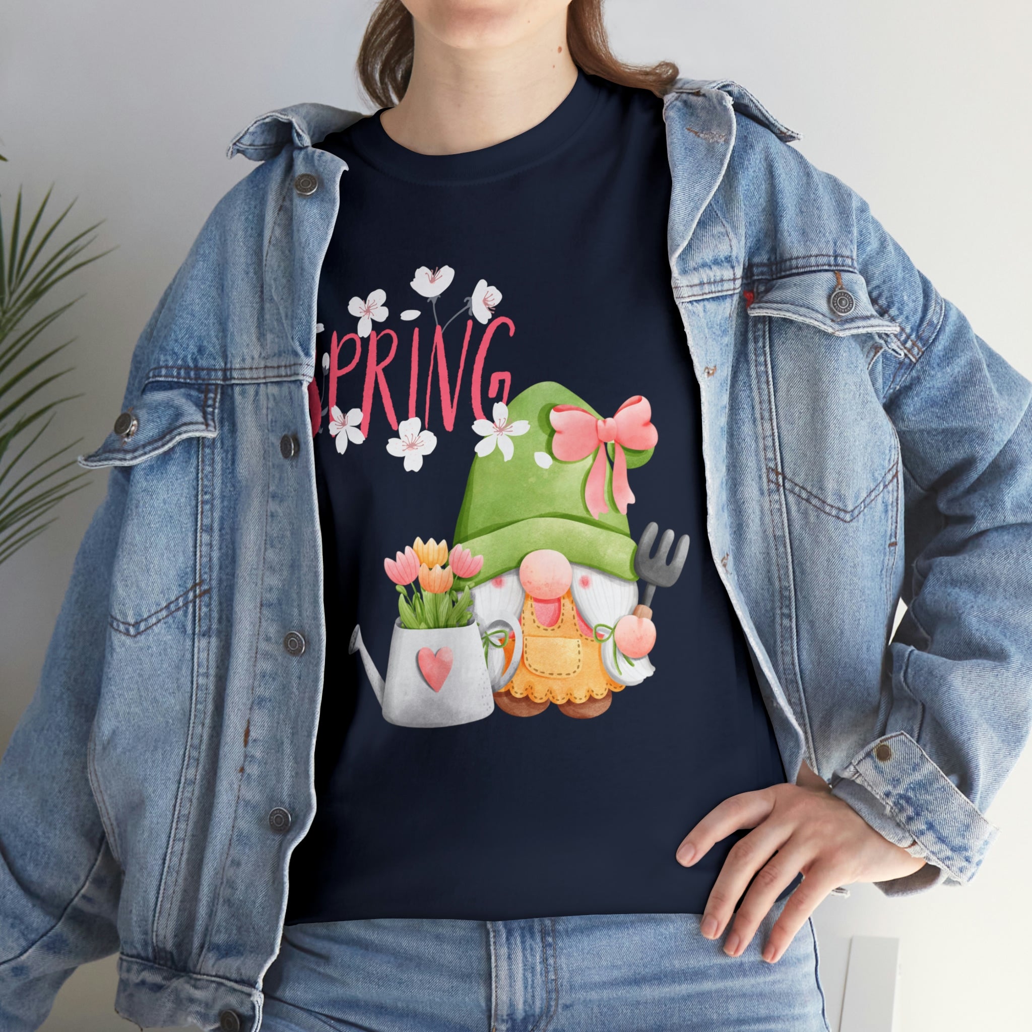 Gnome Happy Spring Unisex Heavy Cotton Tee