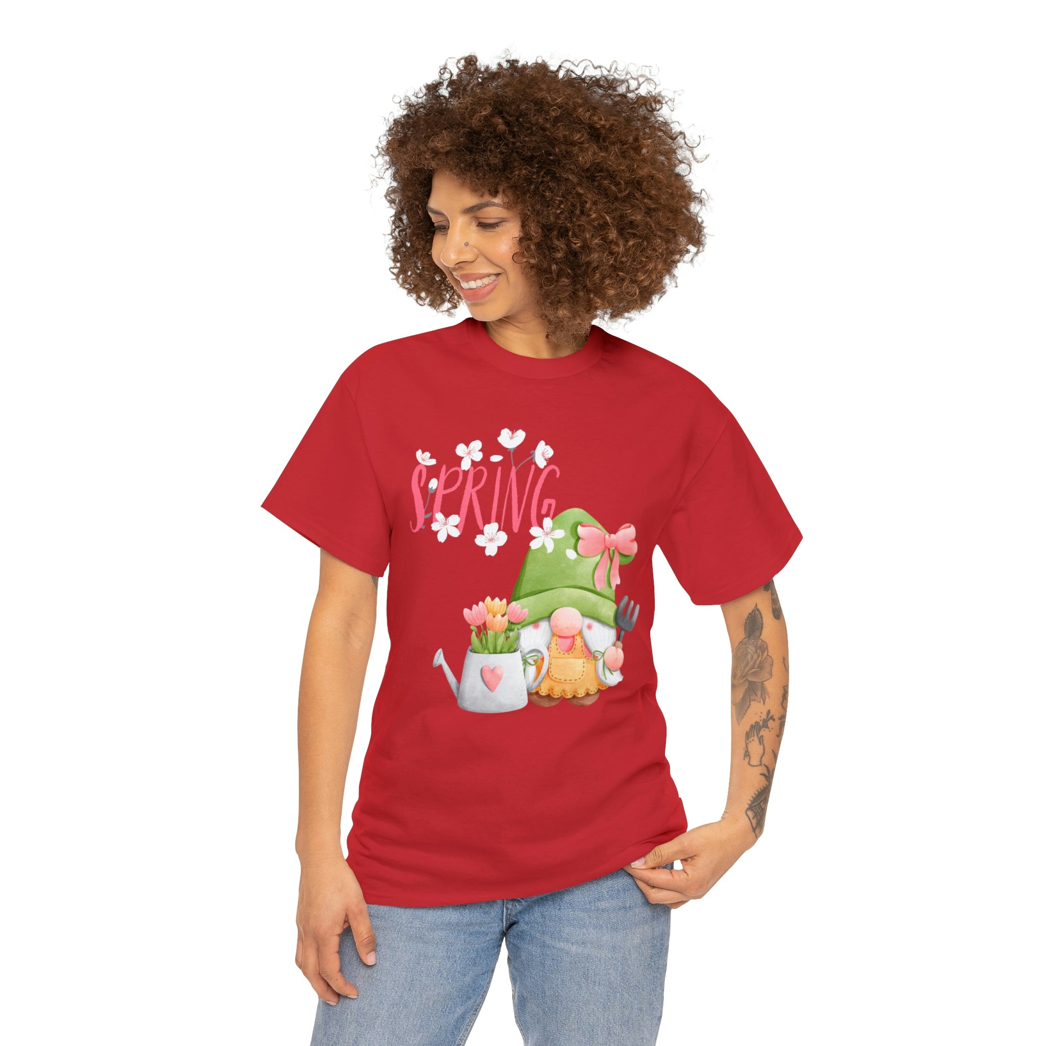 Gnome Happy Spring Unisex Heavy Cotton Tee