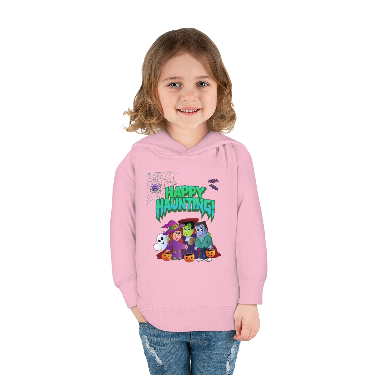 Happy Haunting Toddler Pullover Fleece Hoodie