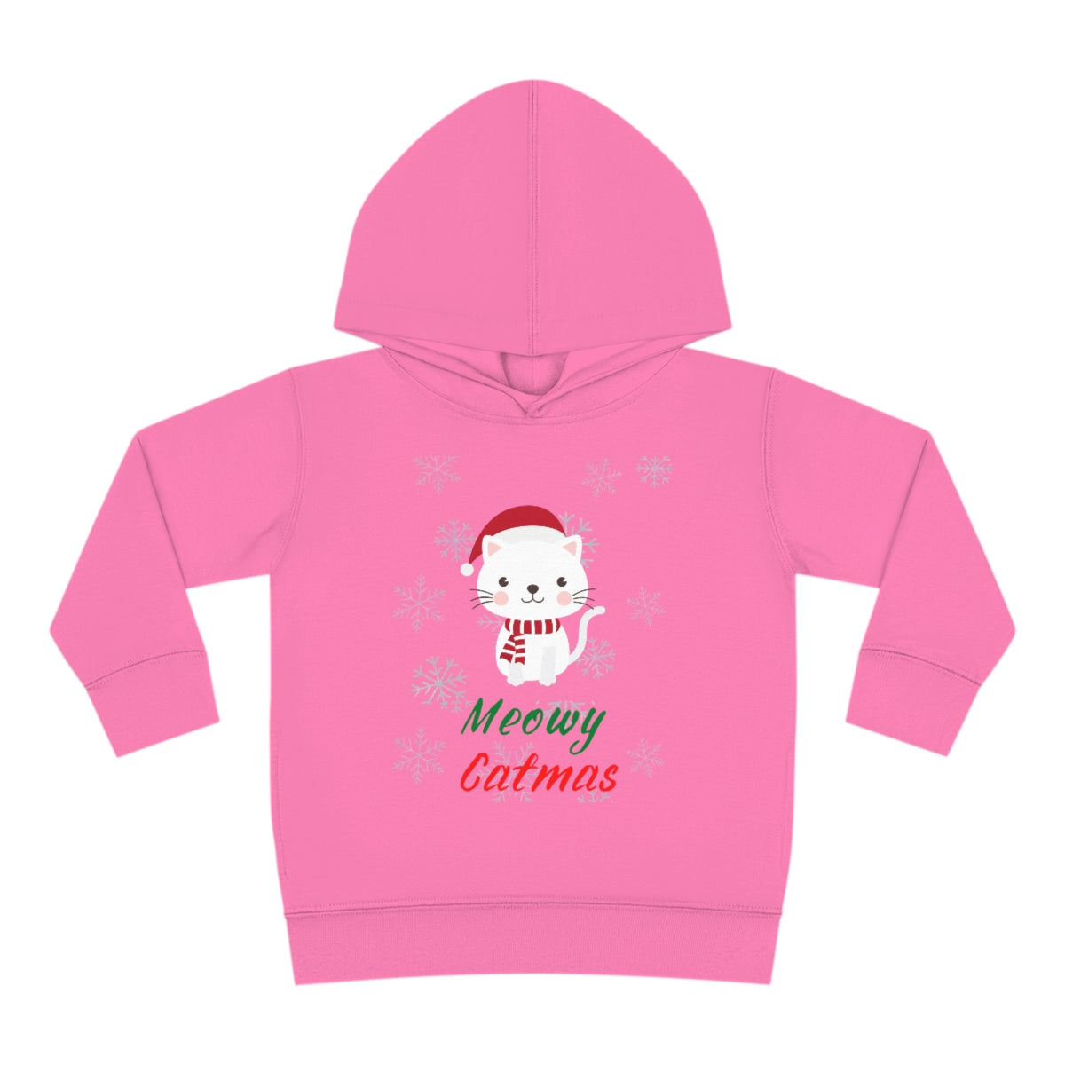 Meowy Catmas Toddler Pullover Fleece Hoodie