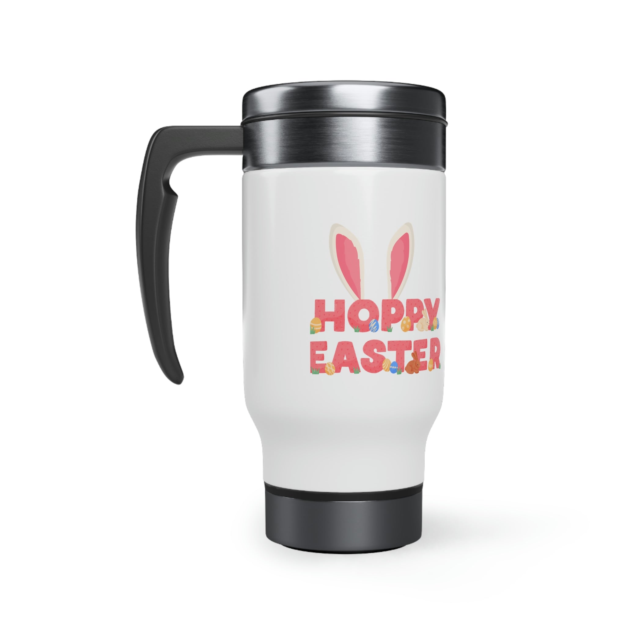 The Hoppy Easter Stainless Steel Travel Mug with Handle, 14oz