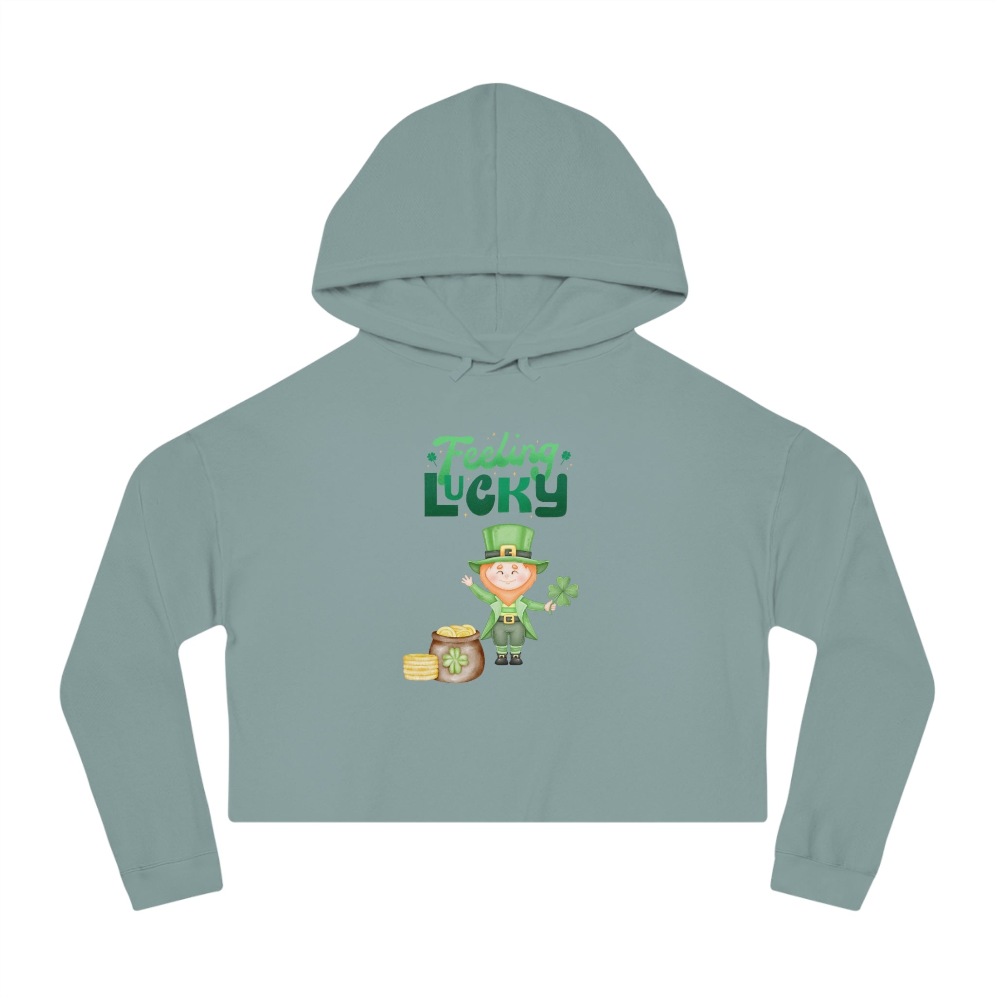 Feeling Lucky Women’s Cropped Hooded Sweatshirt