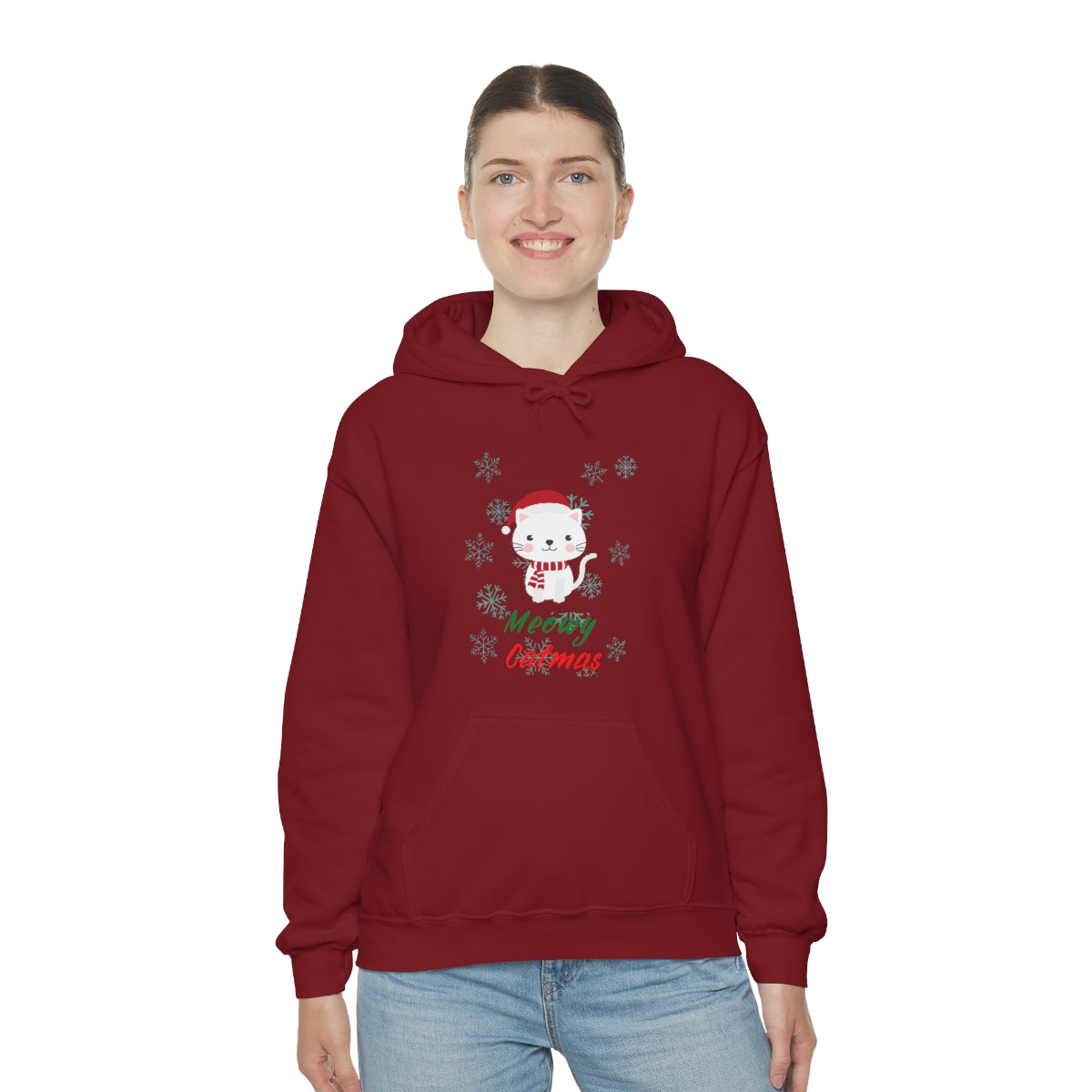 Meowy Catmas Unisex Heavy Blend™ Hooded Sweatshirt