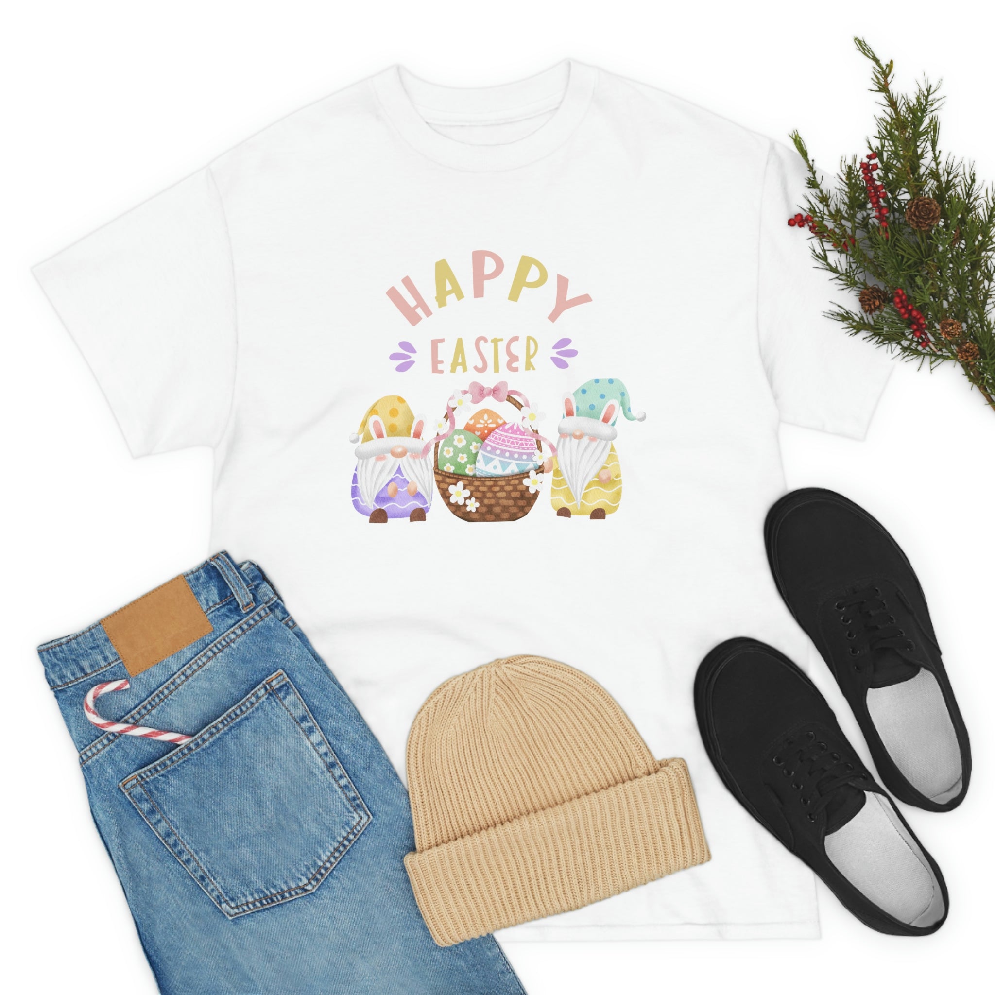Happy Easter Gnome Unisex Heavy Cotton Tee