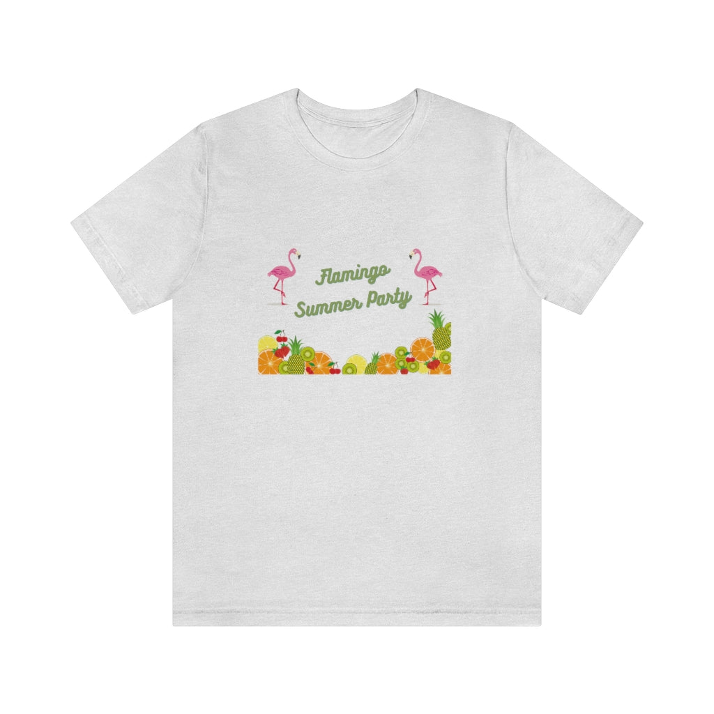 Flamingo Sumer Party Unisex Jersey Short Sleeve Tee