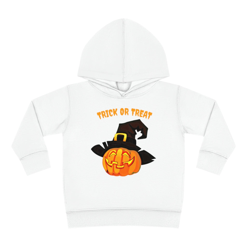 Pumpkin Trick or Treat Toddler Pullover Fleece Hoodie