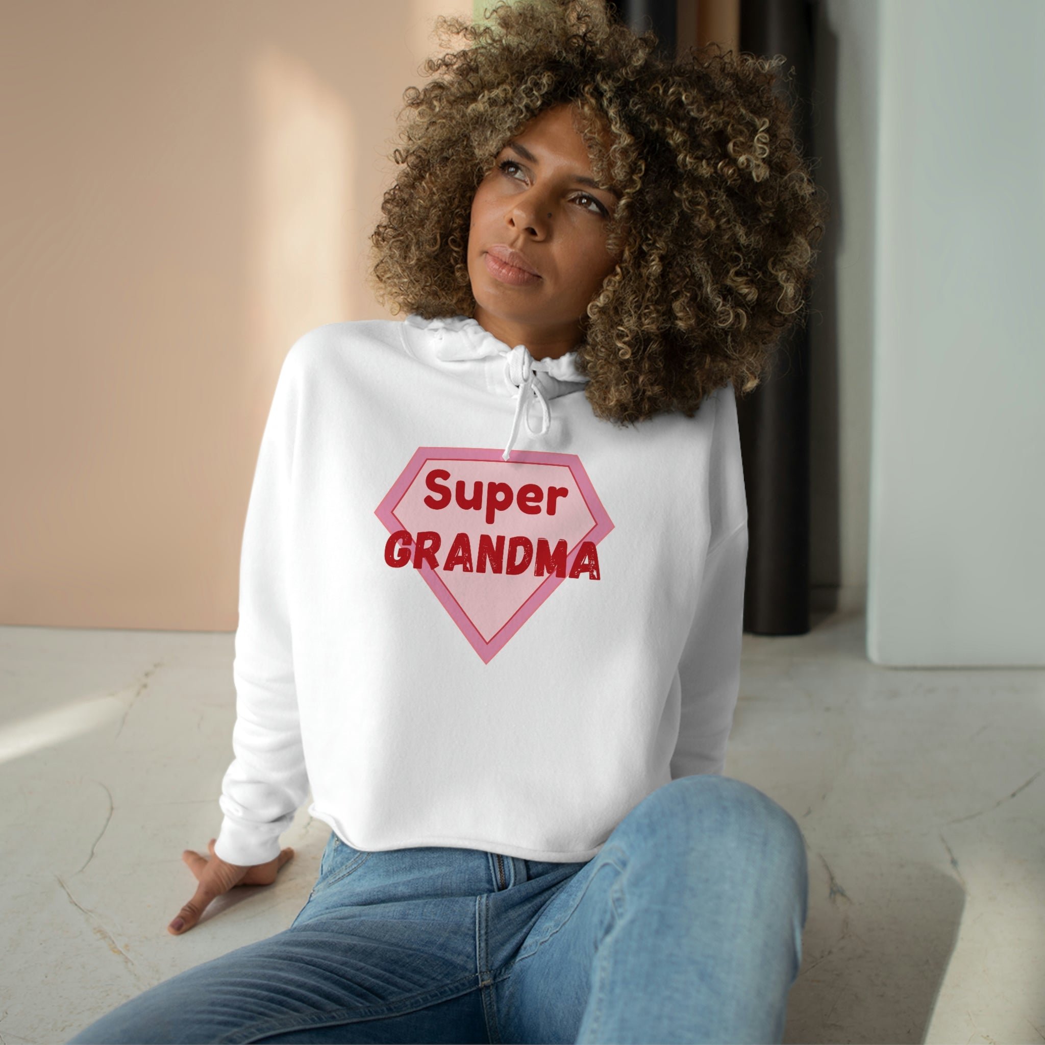 Super Grandma Crop Hoodie