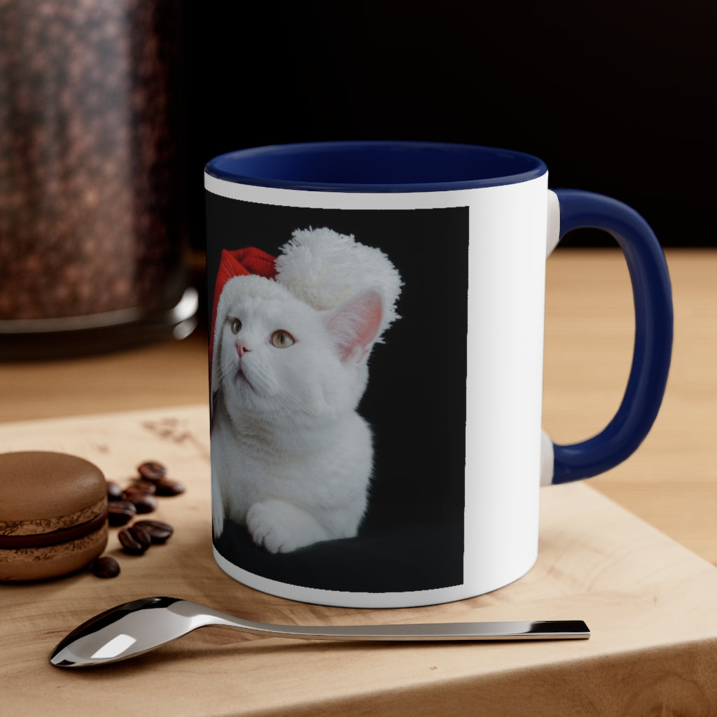 Christmas Kitty Accent Coffee Mug, 11oz