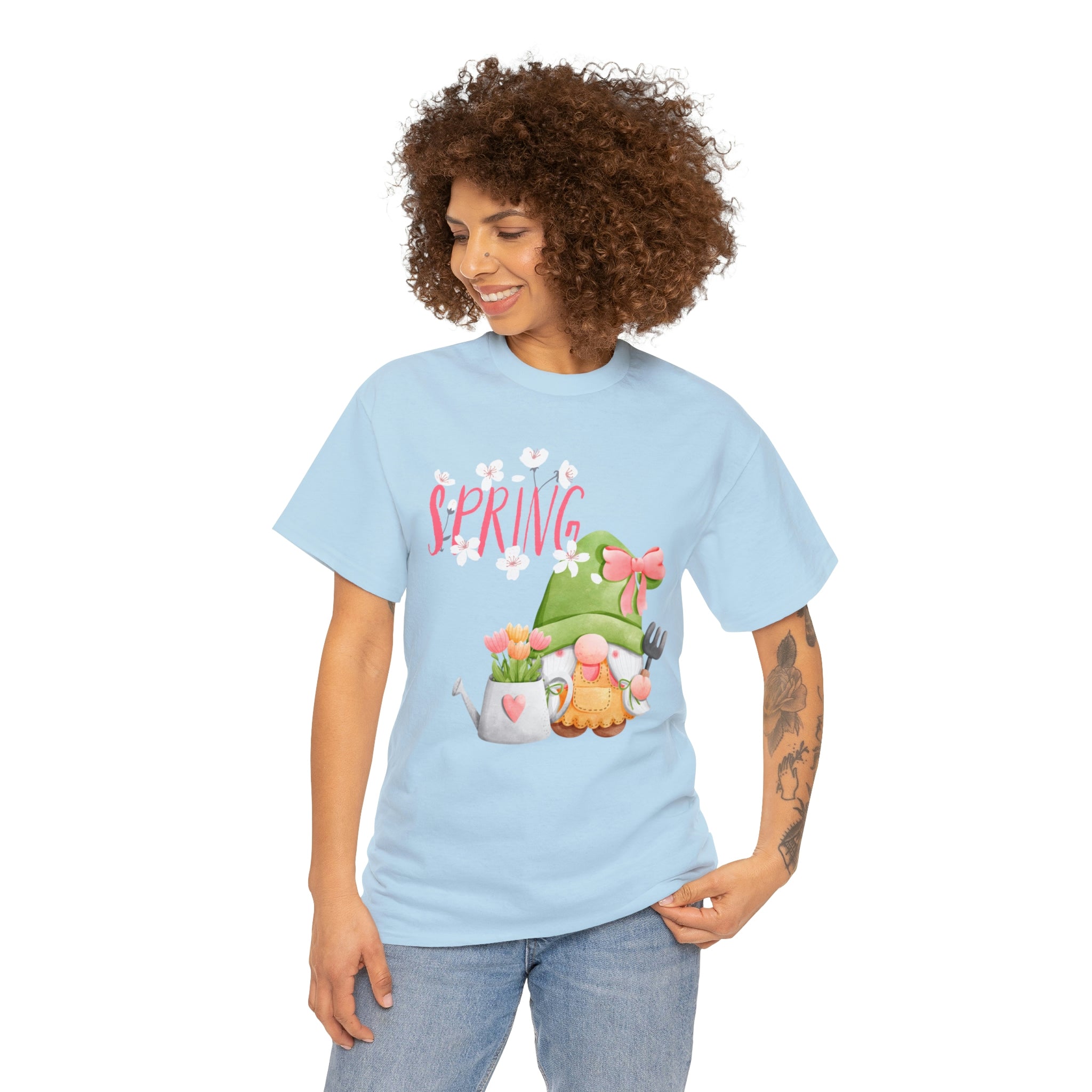 Gnome Happy Spring Unisex Heavy Cotton Tee