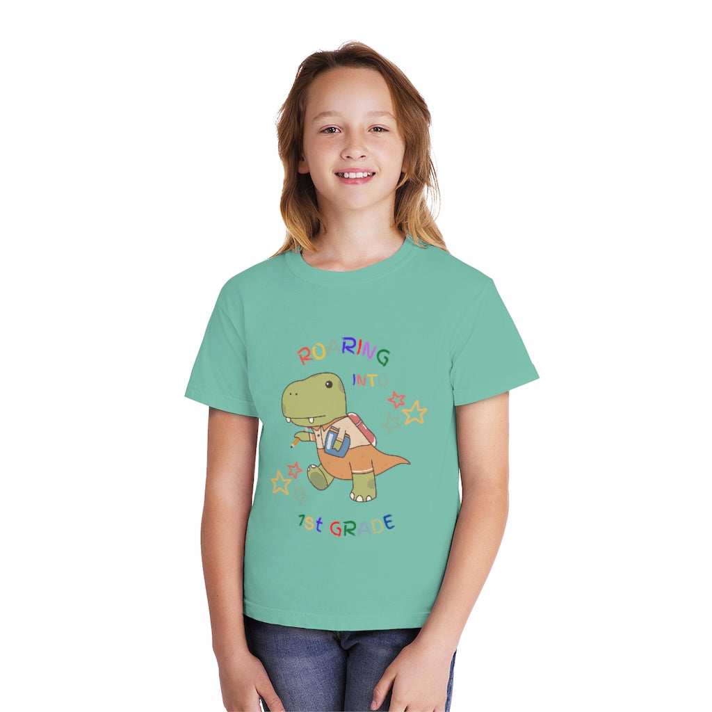 Roaring Into 1st Grade Youth Midweight Tee