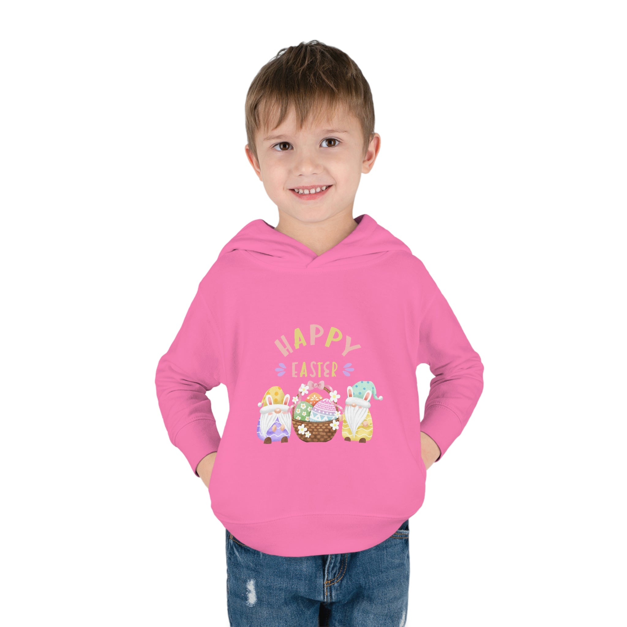 Happy Easter Gnome Toddler Pullover Fleece Hoodie