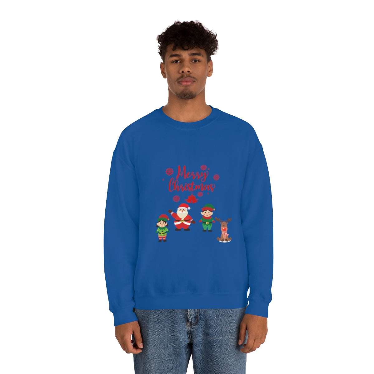 Merry Christmas From Santa & Helpers Unisex Heavy Blend™ Crewneck Sweatshirt