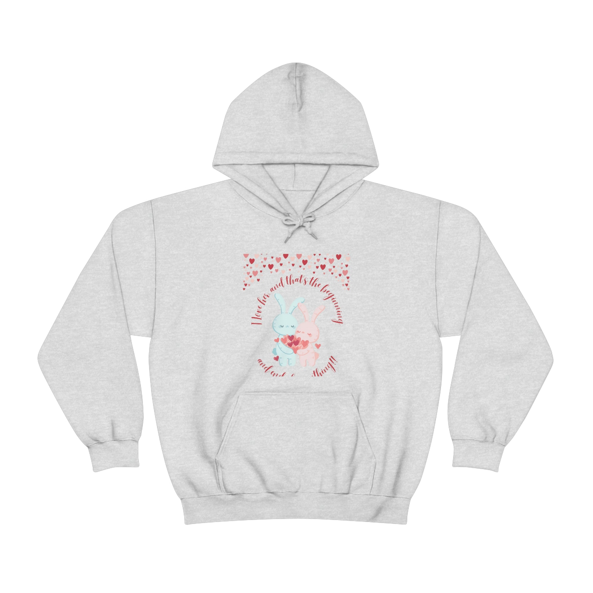 The I Love Her U & Me Unisex Heavy Blend™ Hooded Sweatshirt