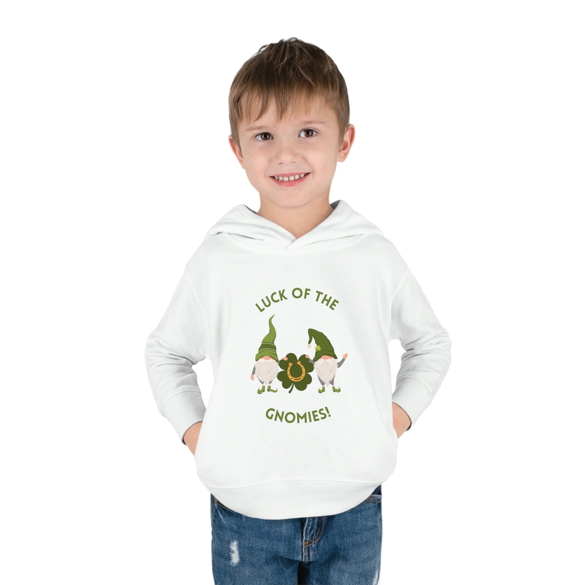 The Luck Of The Gnomies! Toddler Pullover Fleece Hoodie