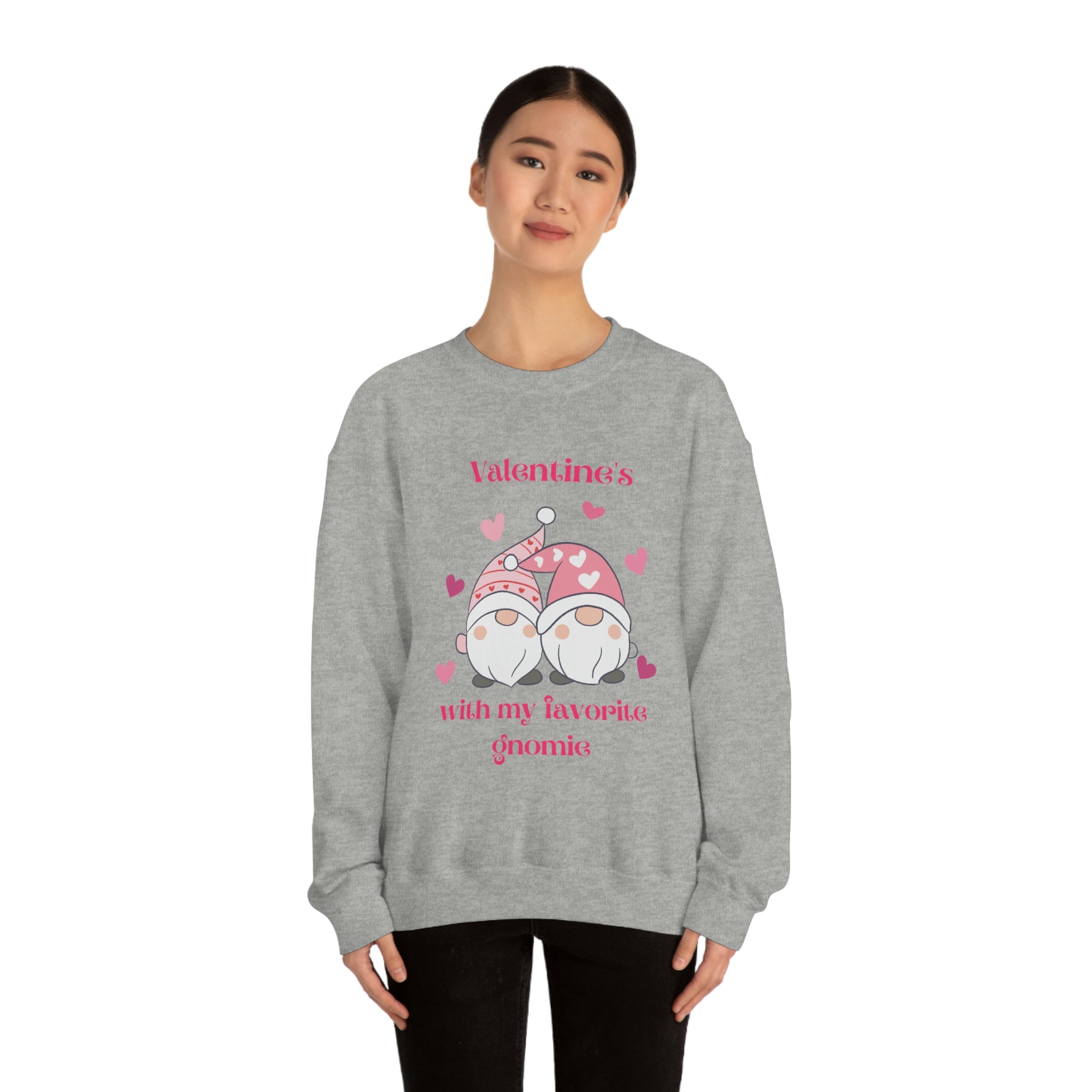 Valentine's With My Favorite Gnomie Unisex Heavy Blend™ Crewneck Sweatshirt