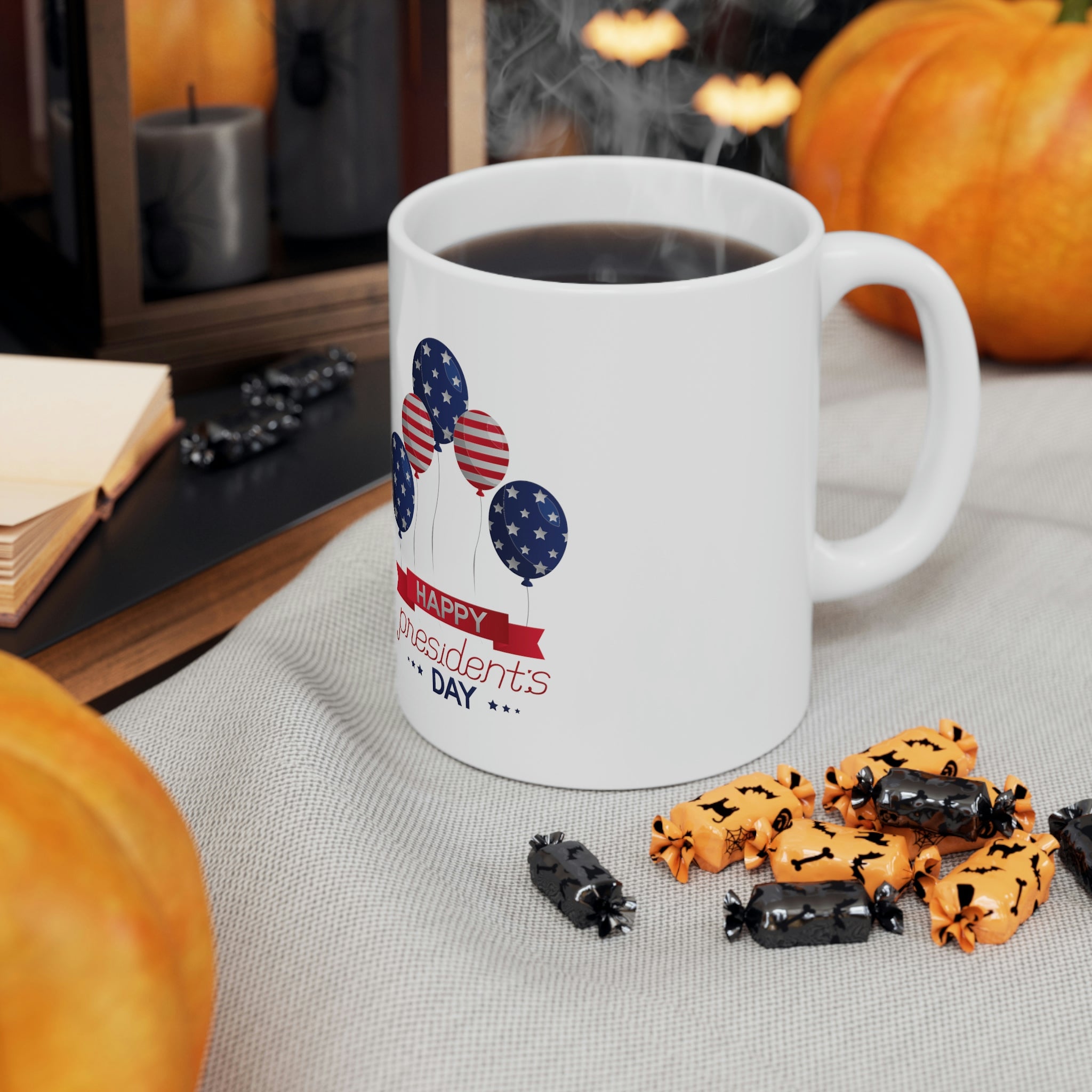 Happy President's Day Stars & Stripe Ceramic Mug 11oz