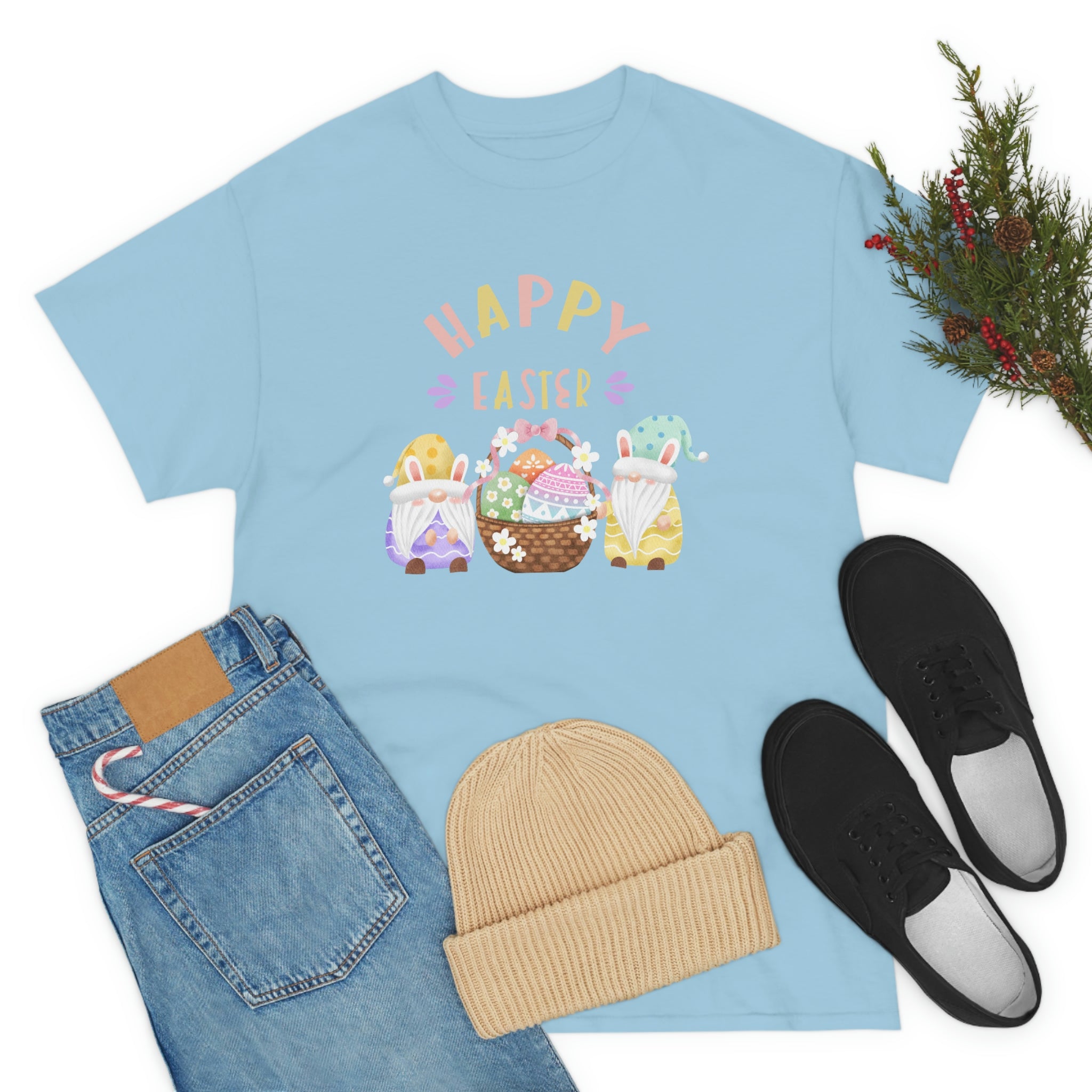 Happy Easter Gnome Unisex Heavy Cotton Tee