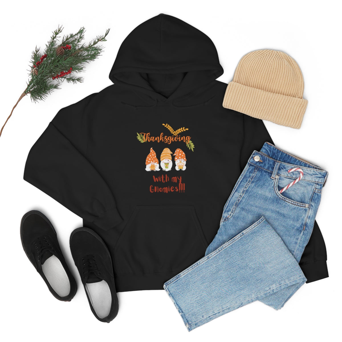 Thanksgiving With My Gnomies Unisex Heavy Blend™ Hooded Sweatshirt