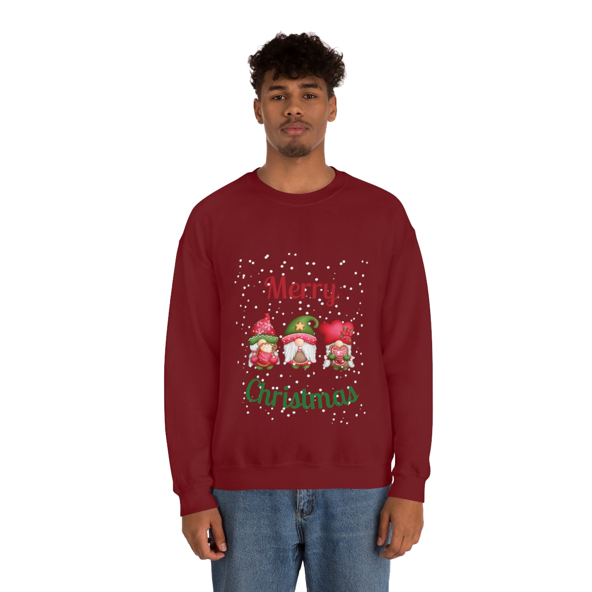 Three Gnomes Merry Christmas Unisex Heavy Blend™ Crewneck Sweatshirt