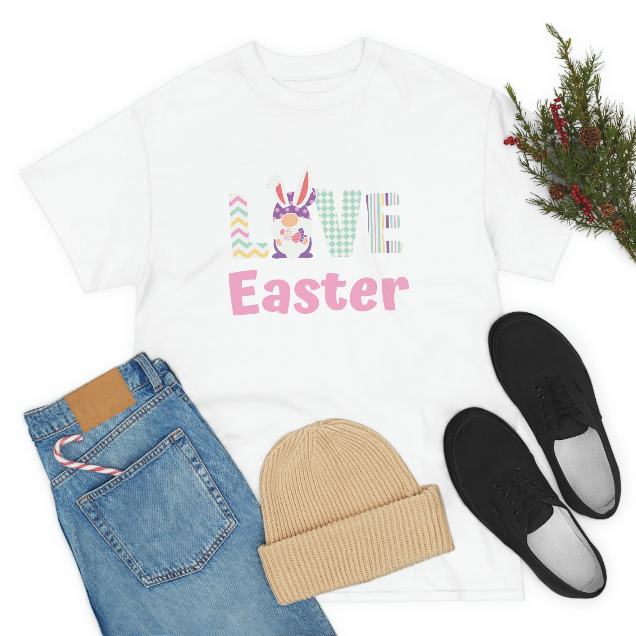Gnome Love Easter Unisex Heavy Cotton Tee