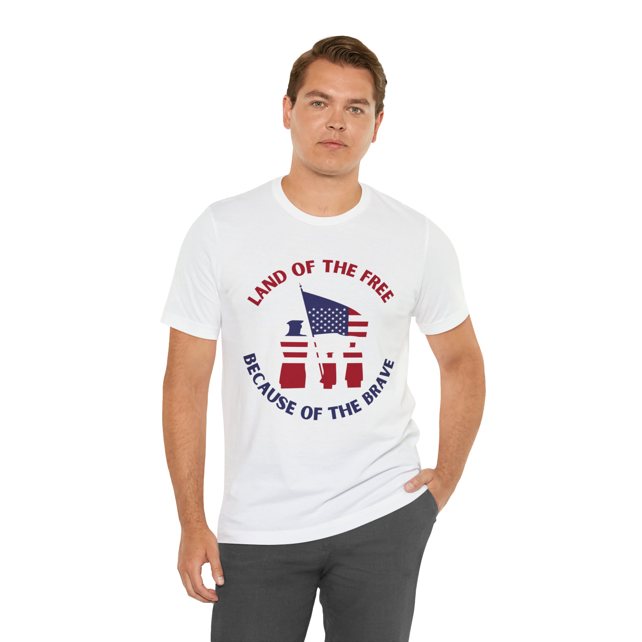 Memorial Day Land Of The Free Unisex Jersey Short Sleeve Tee