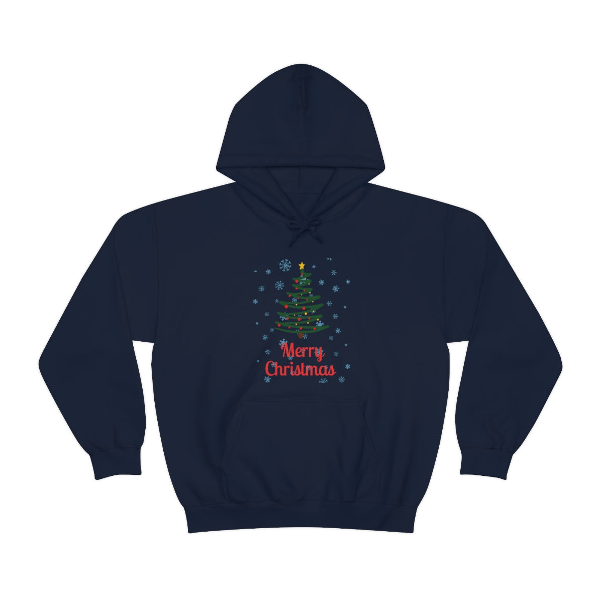 Merry Christmas Tree Unisex Heavy Blend™ Hooded Sweatshirt