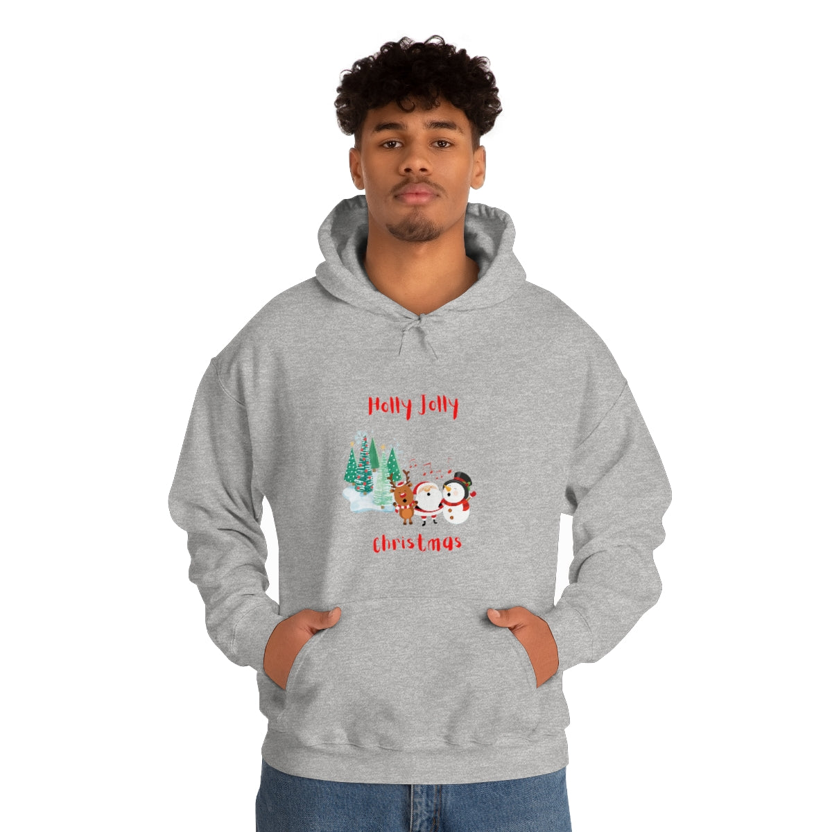 Holly Jolly Christmas Unisex Heavy Blend™ Hooded Sweatshirt