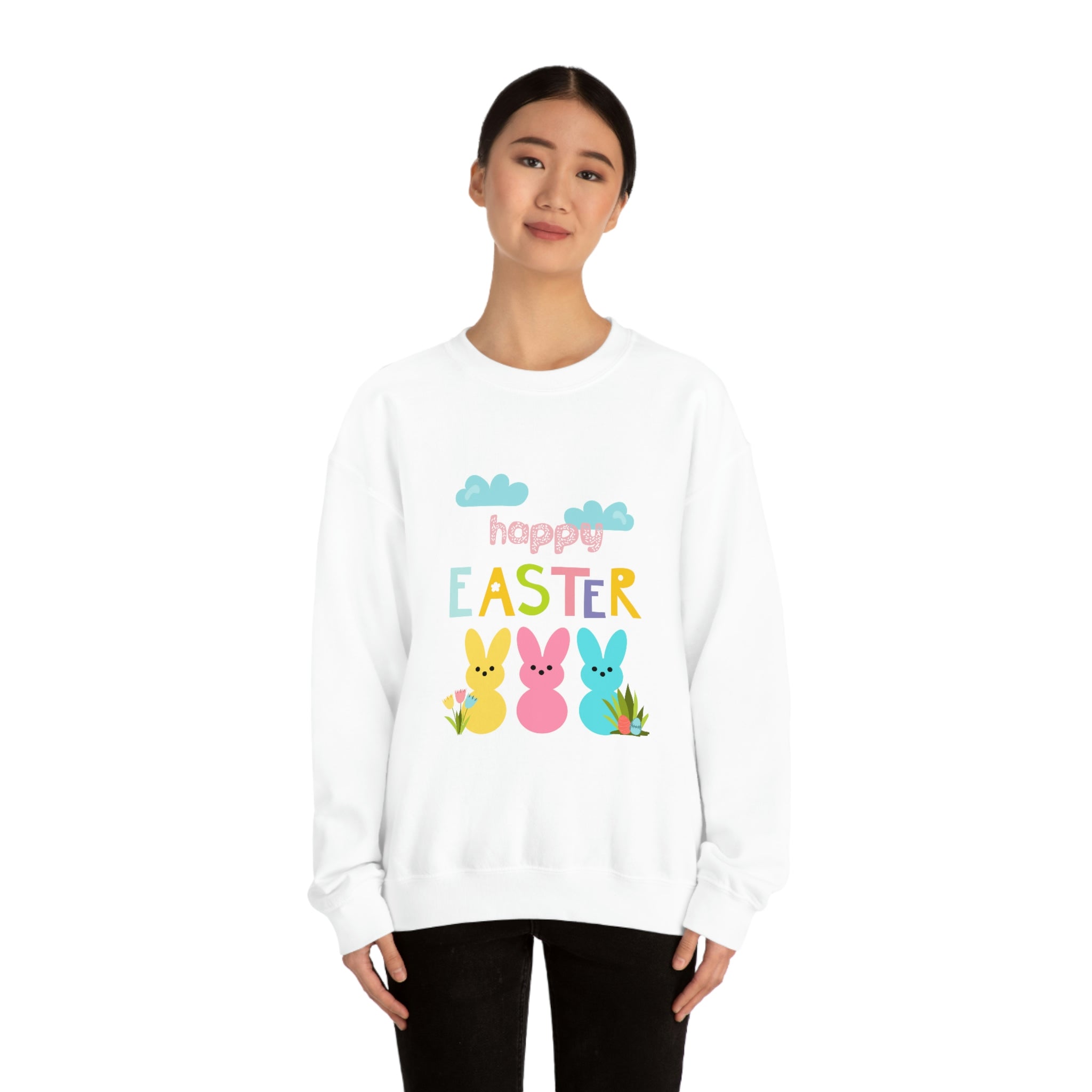 Happy Easter Bunny Unisex Heavy Blend™ Crewneck Sweatshirt